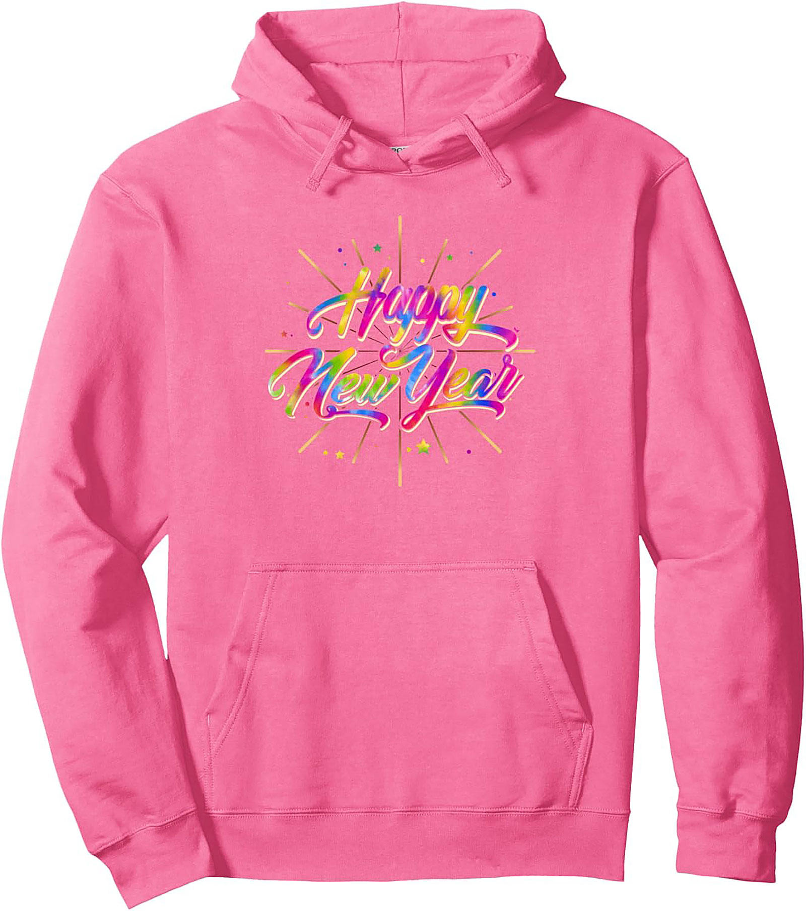 Happy New Year Graphic Hoodie Festive Celebration Pullover