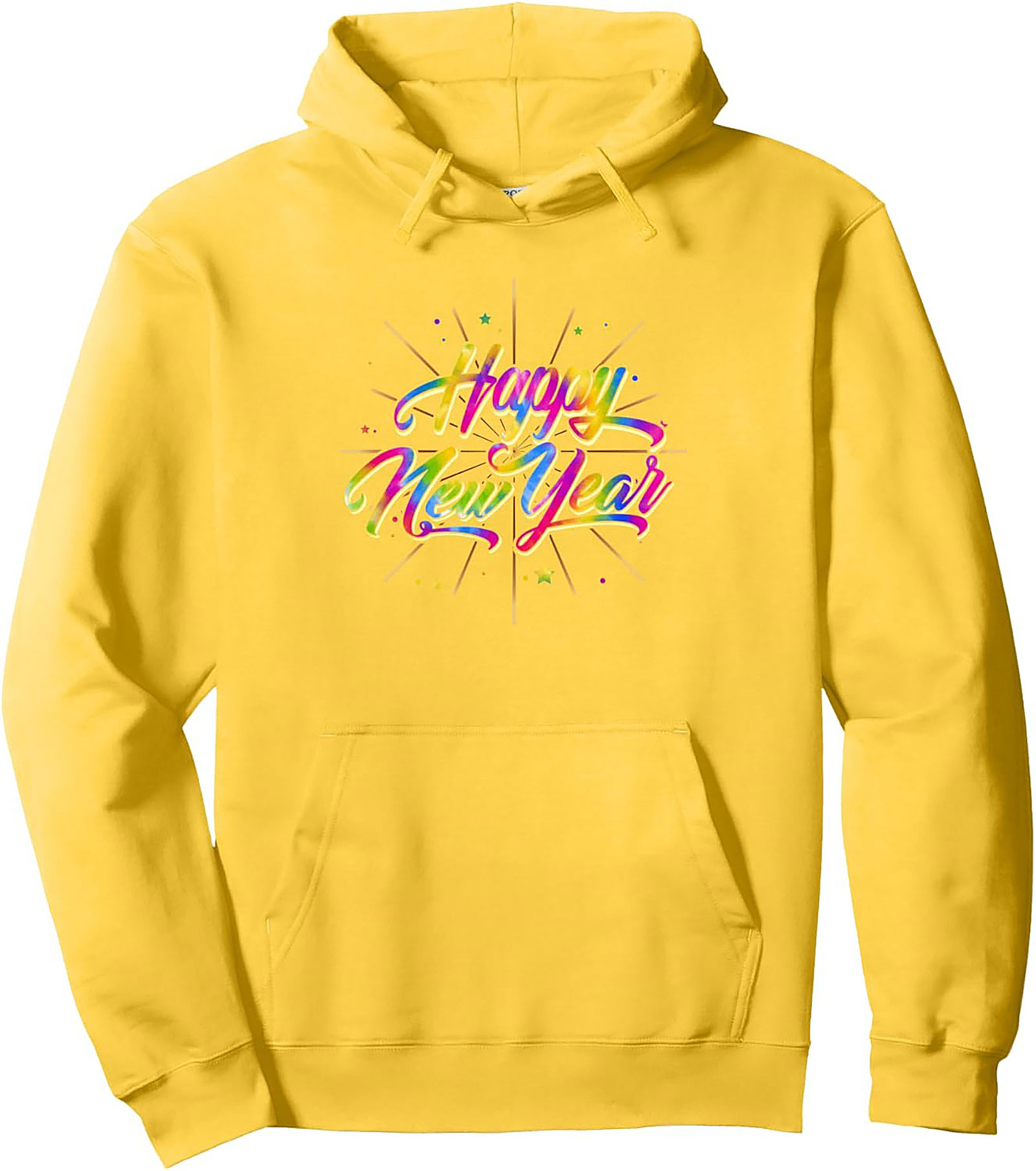 Happy New Year Graphic Hoodie Festive Celebration Pullover