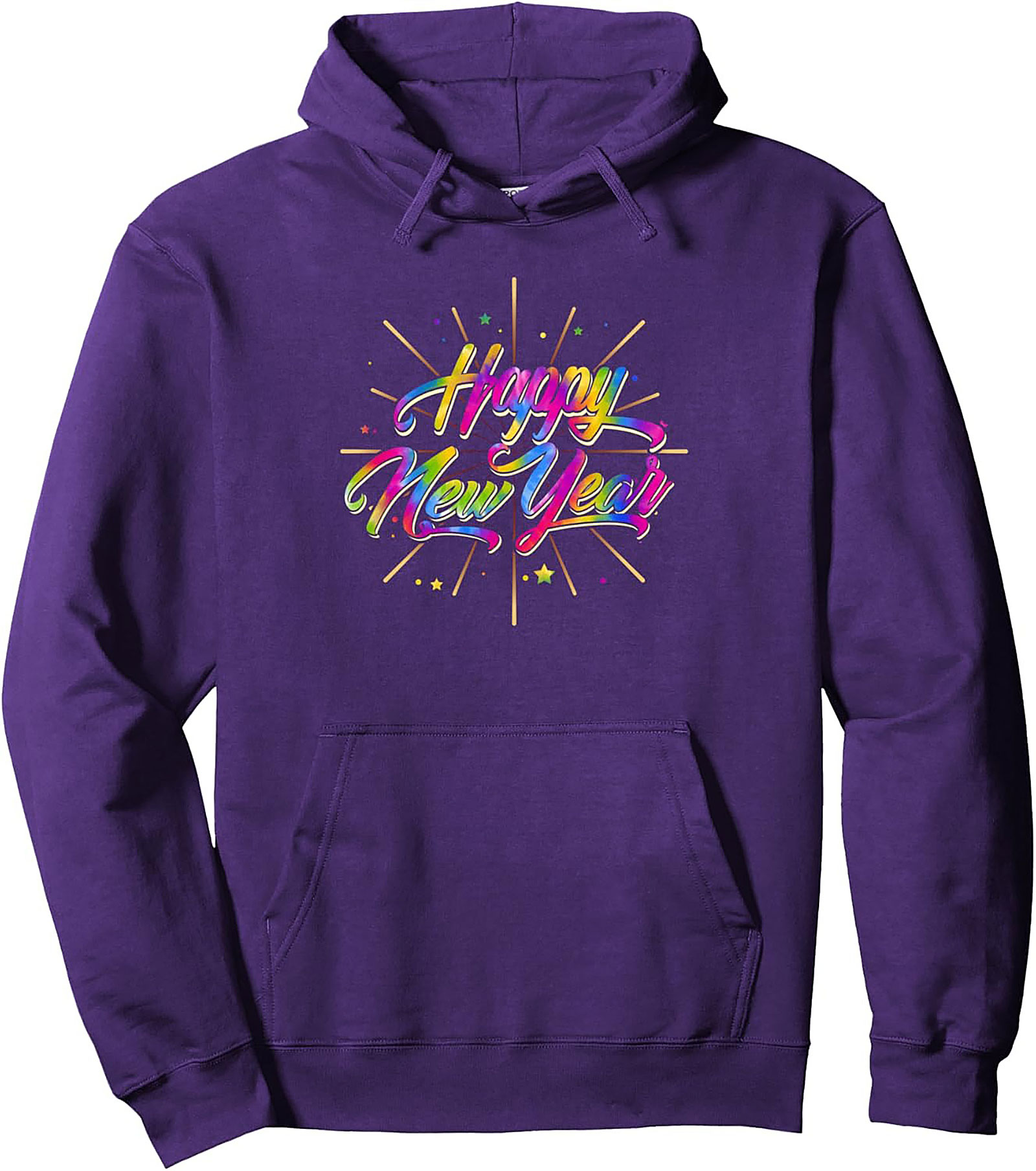 Happy New Year Graphic Hoodie Festive Celebration Pullover