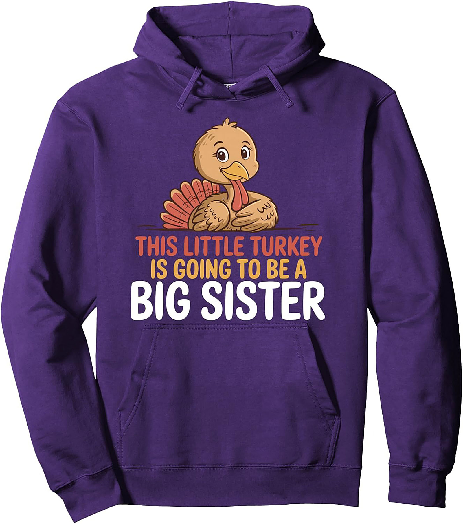 Thanksgiving Big Sister Announcement Pullover Hoodie
