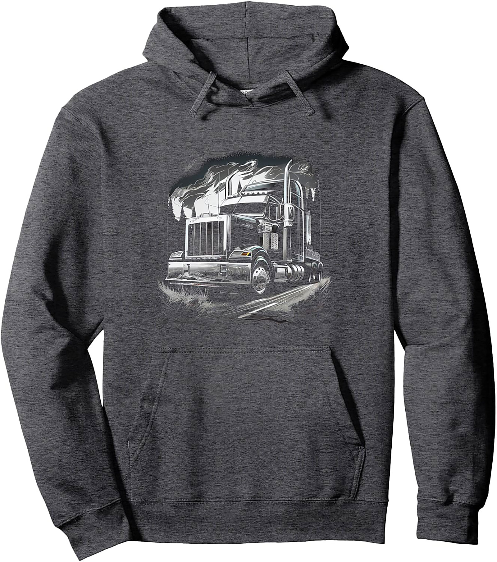 Big Rig Trucker Graphic Hoodie: The Open Road Pullover