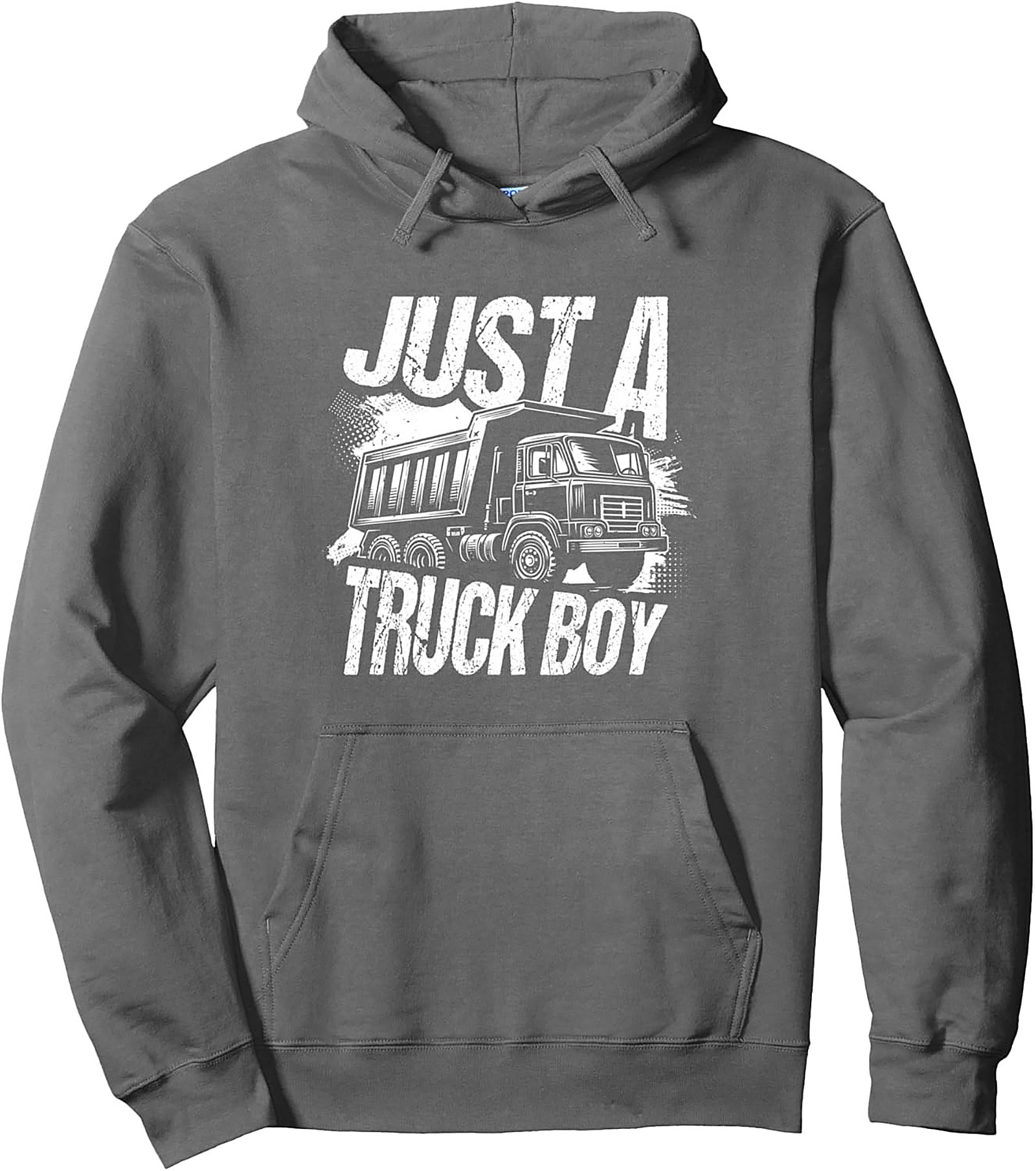 Just A Truck Boy Dump Truck Graphic Hoodie