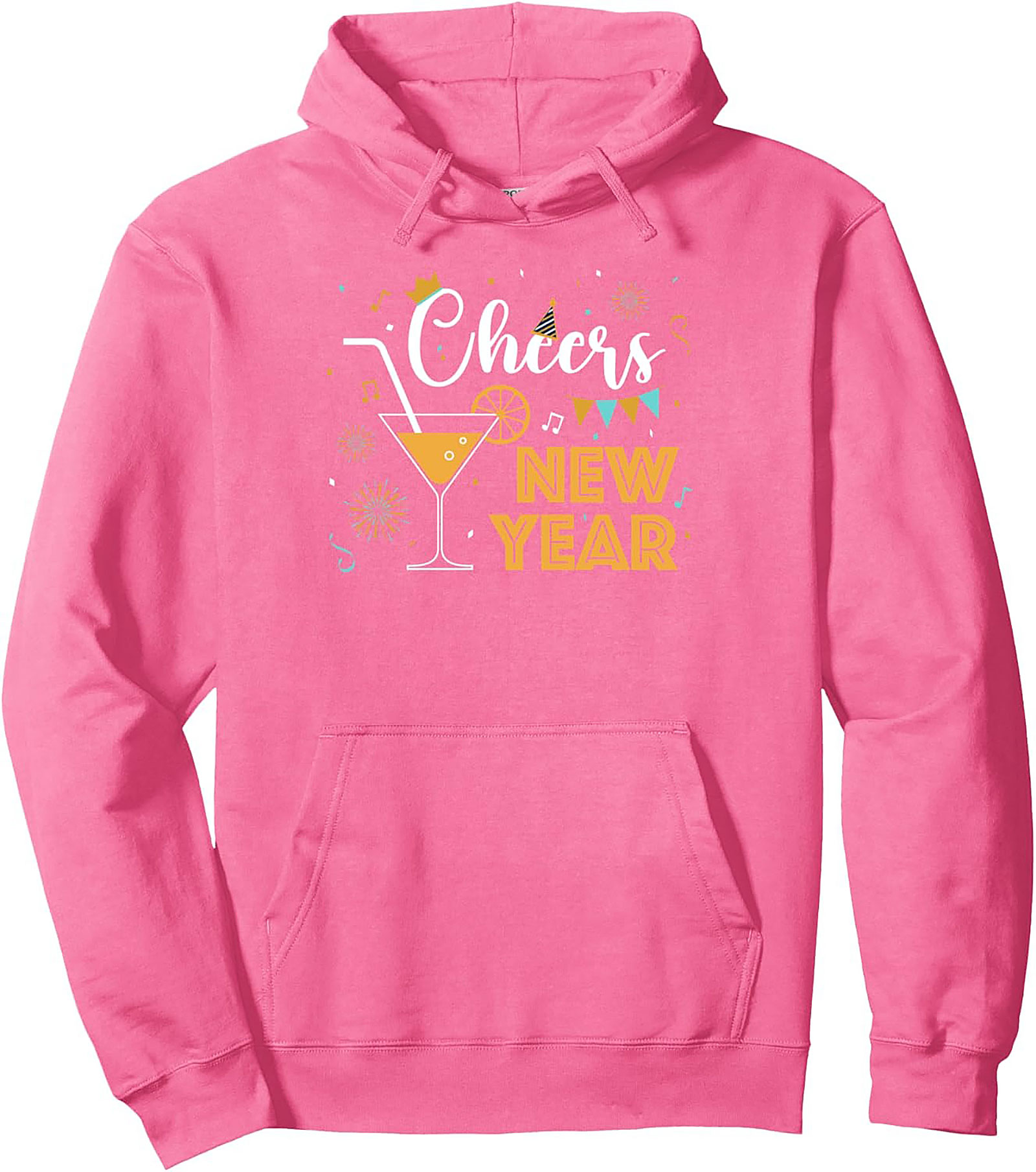 Cheers New Year Pullover Hoodie Festive Graphic