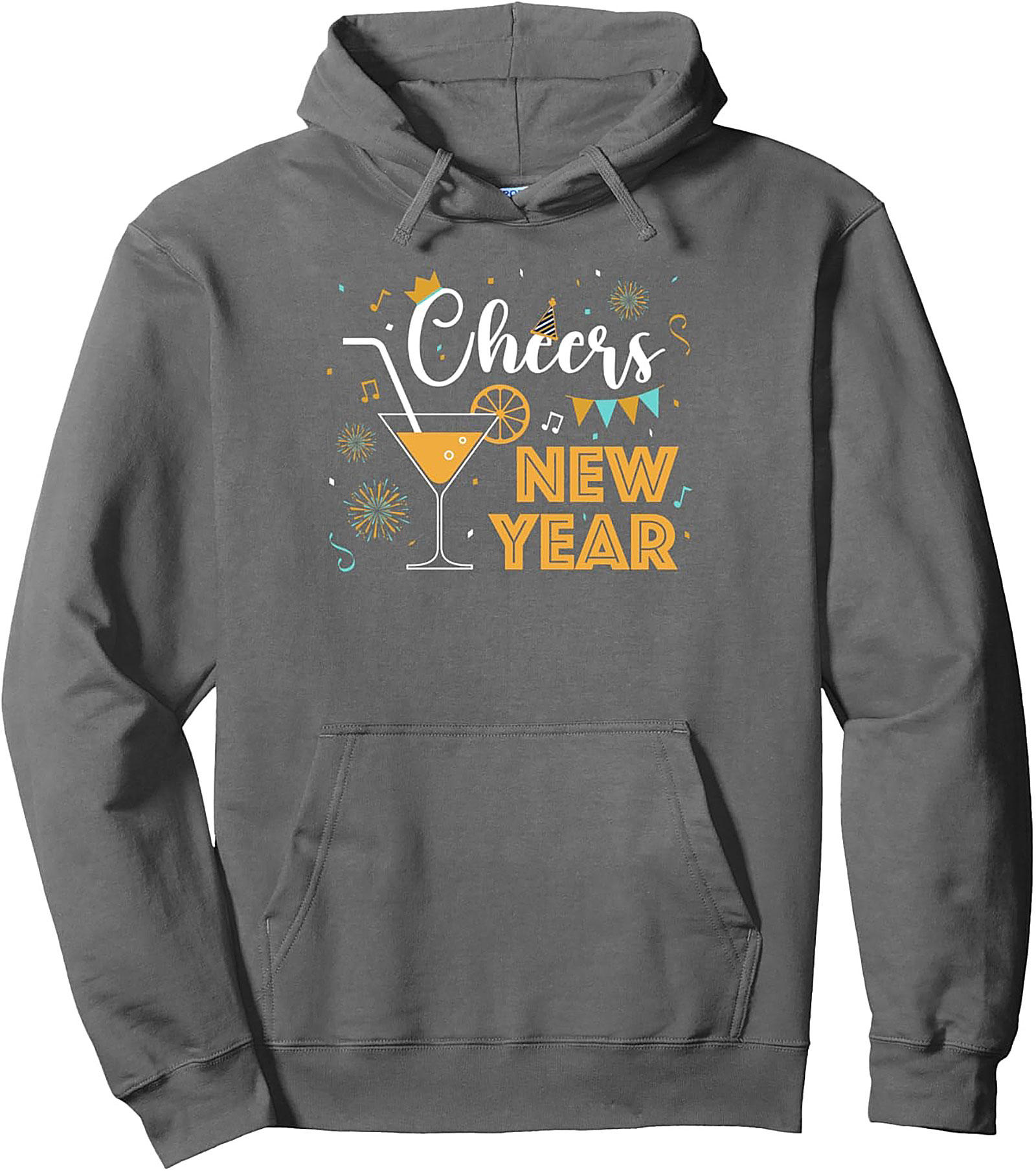 Cheers New Year Pullover Hoodie Festive Graphic