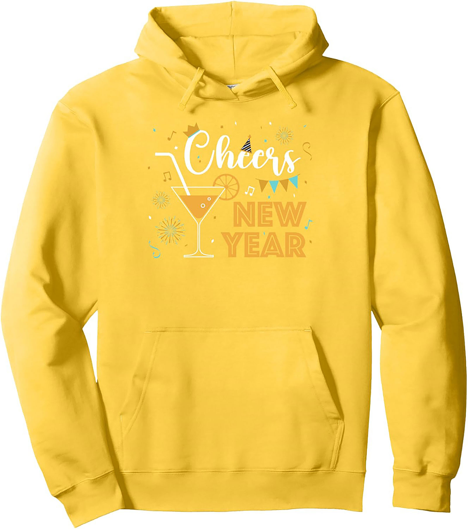 Cheers New Year Pullover Hoodie Festive Graphic