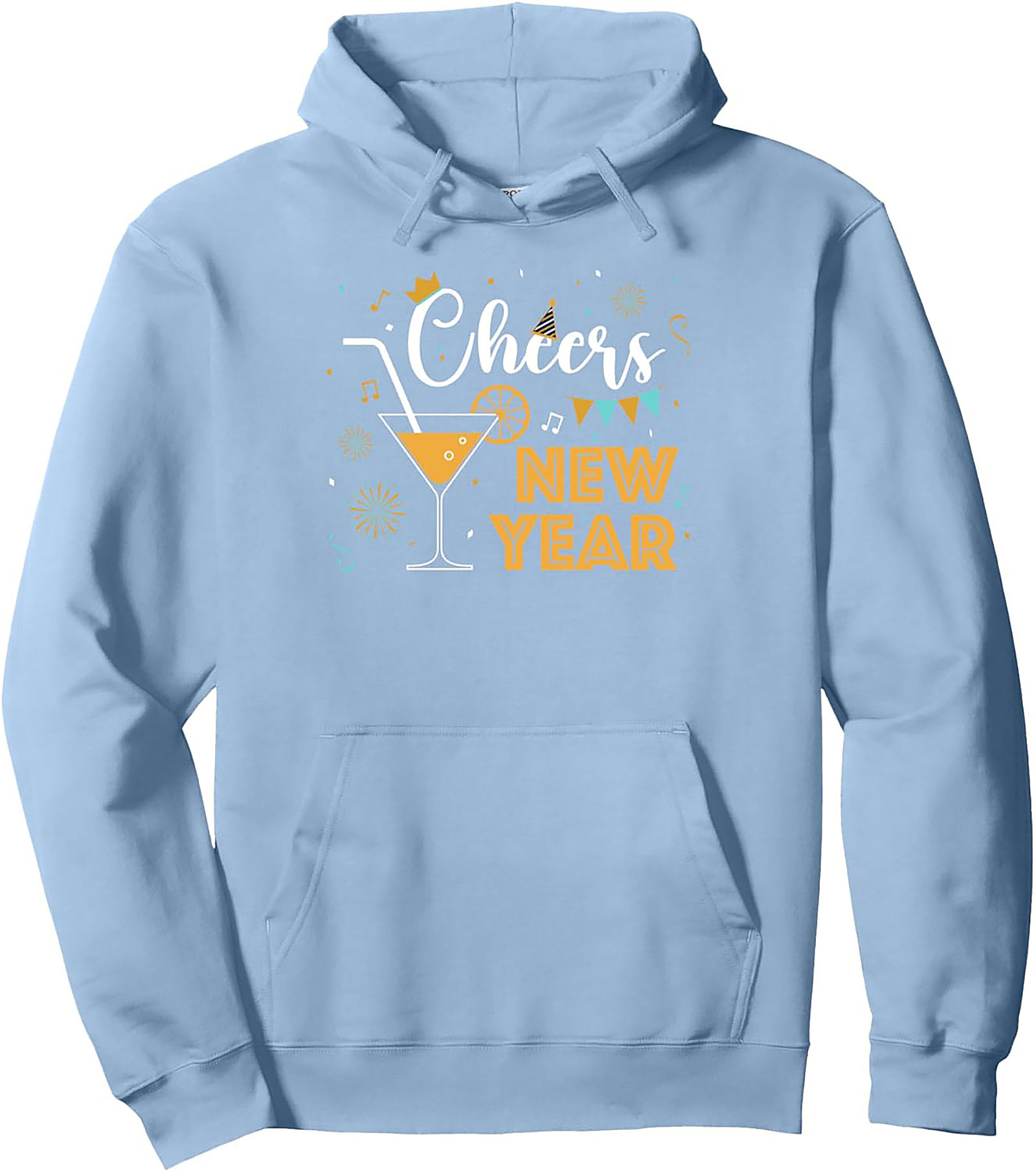 Cheers New Year Pullover Hoodie Festive Graphic