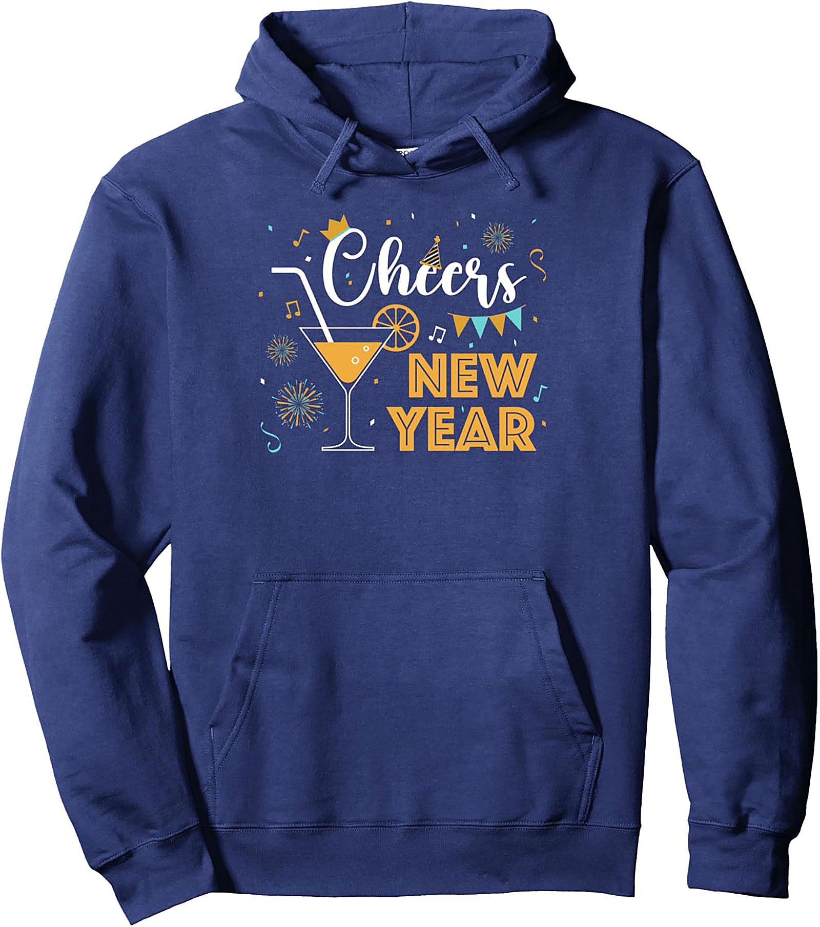 Cheers New Year Pullover Hoodie Festive Graphic