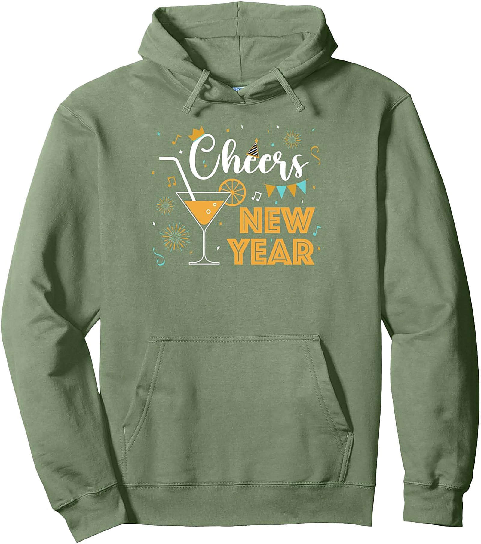 Cheers New Year Pullover Hoodie Festive Graphic
