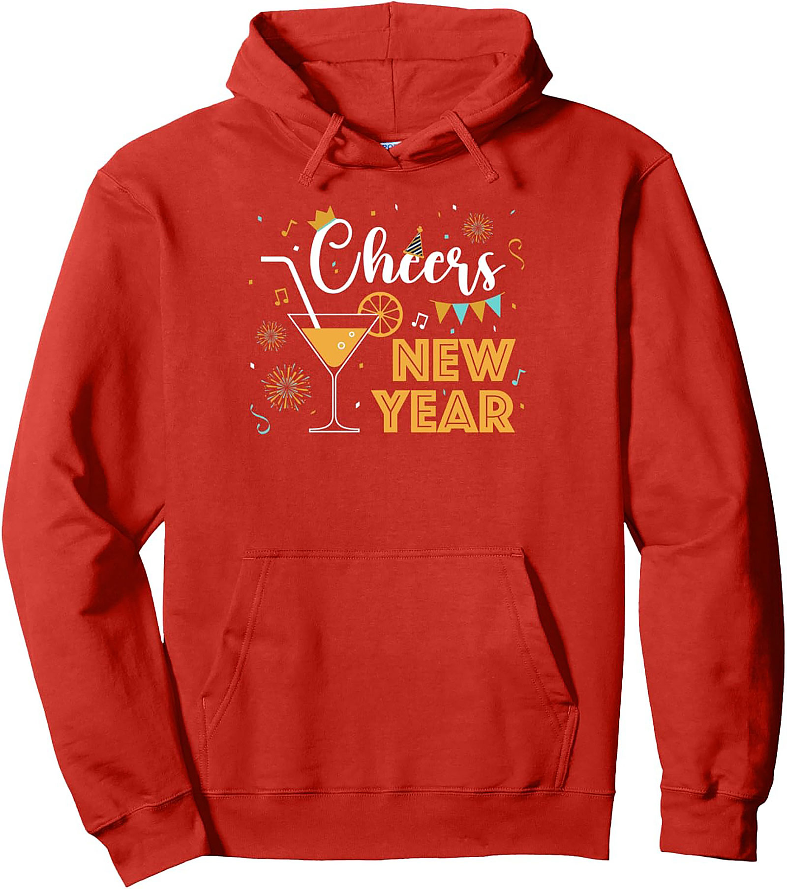 Cheers New Year Pullover Hoodie Festive Graphic