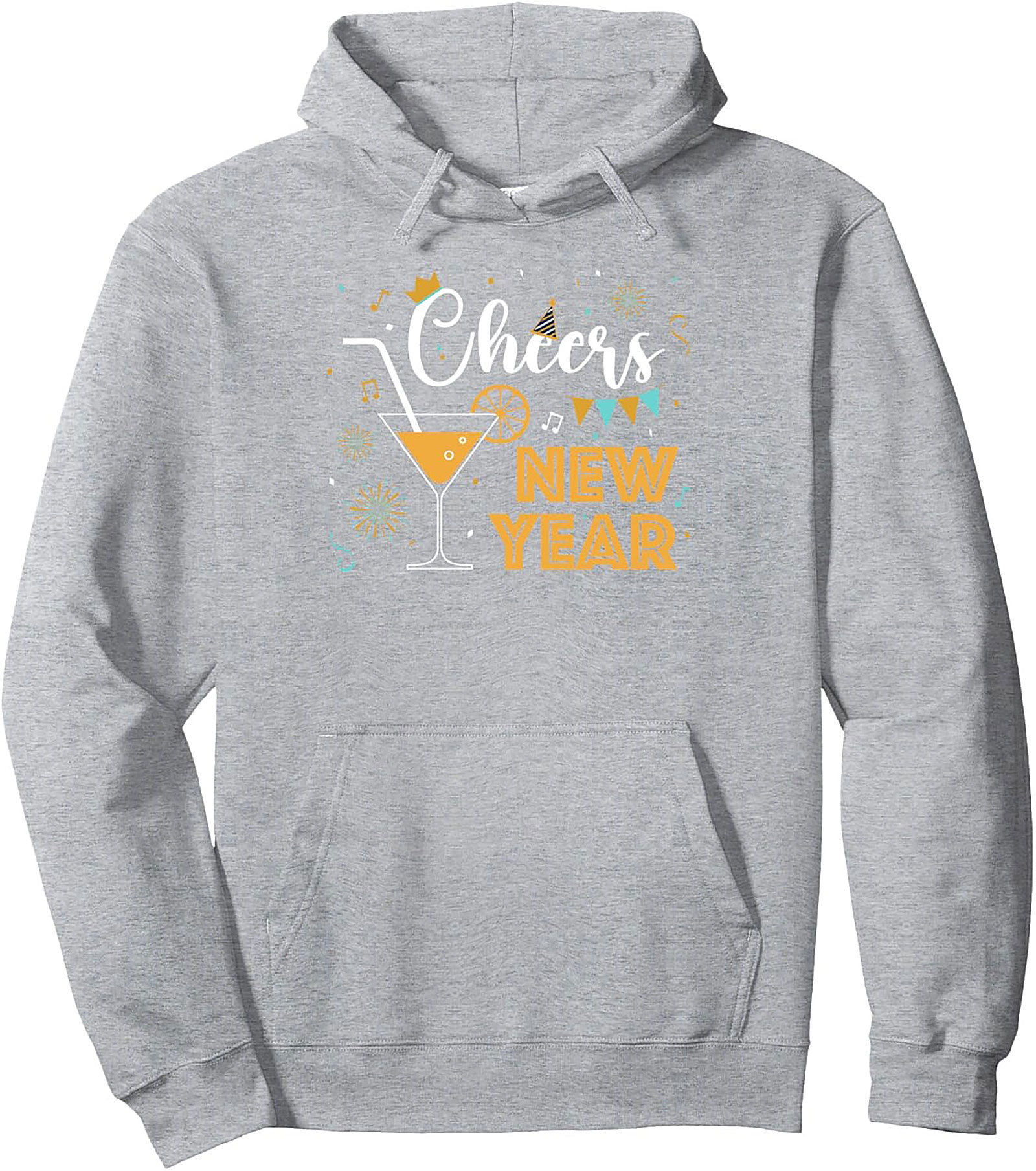Cheers New Year Pullover Hoodie Festive Graphic