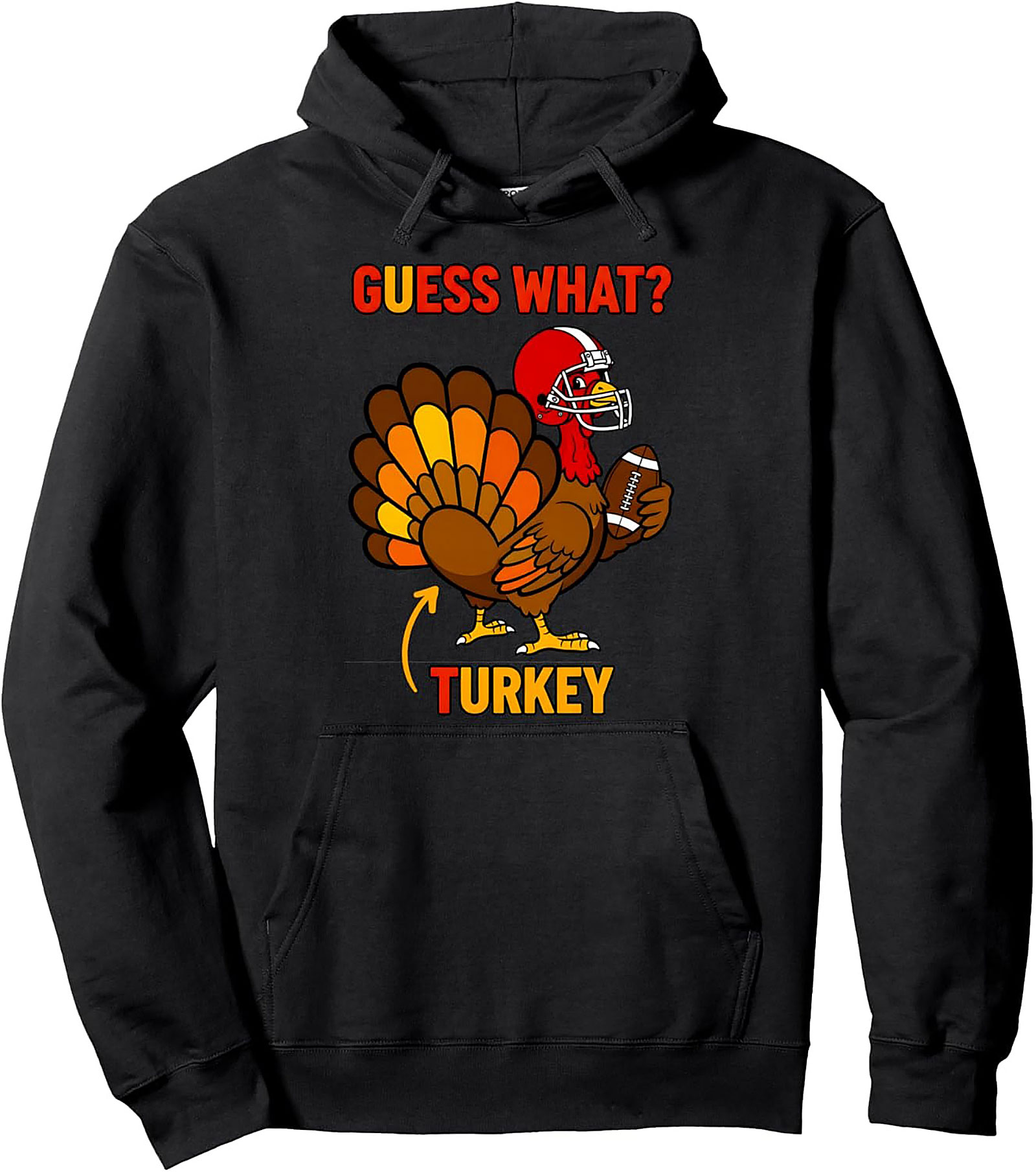 Funny Turkey Football Pullover Hoodie | Thanksgiving Gift