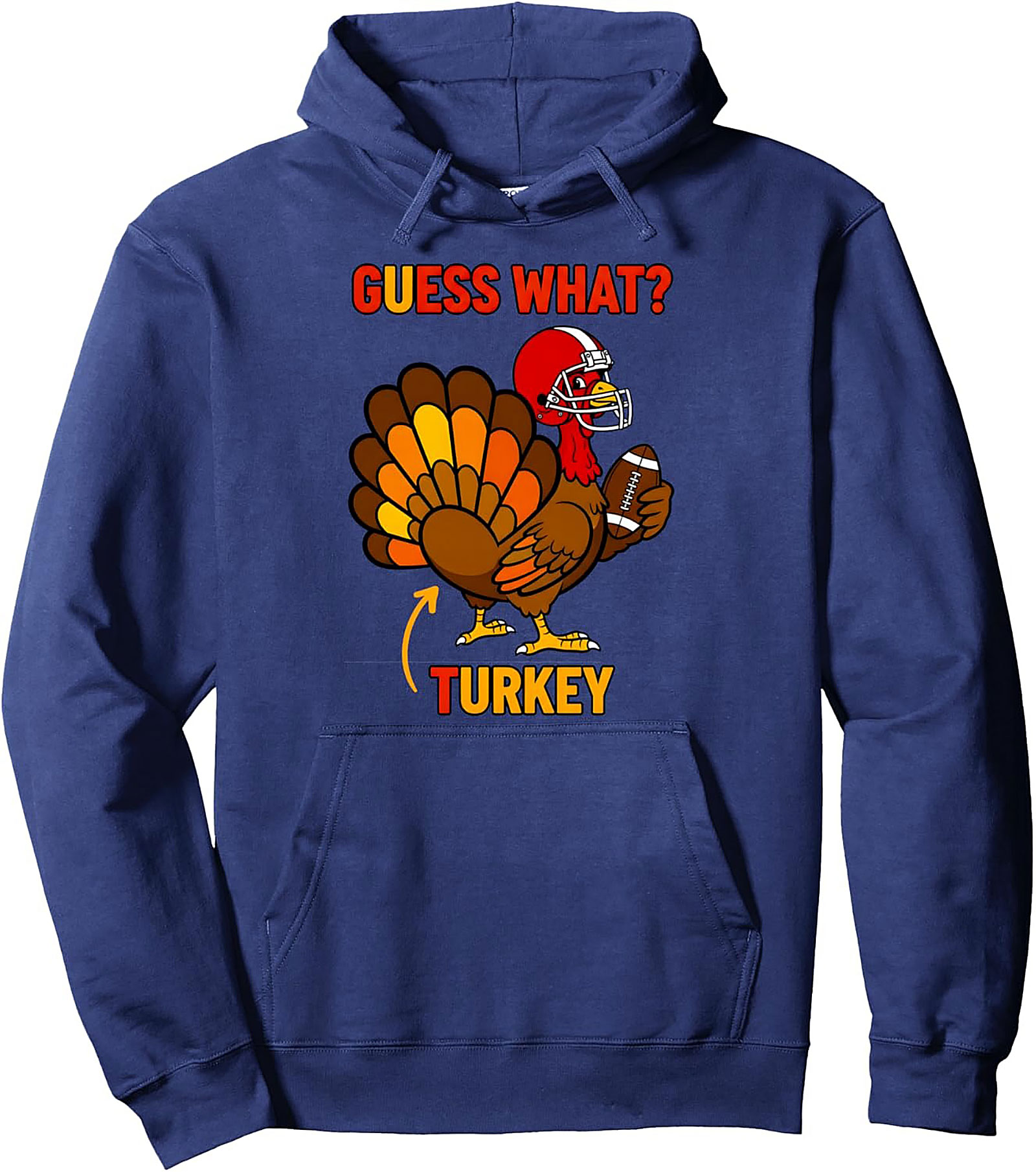 Funny Turkey Football Pullover Hoodie | Thanksgiving Gift