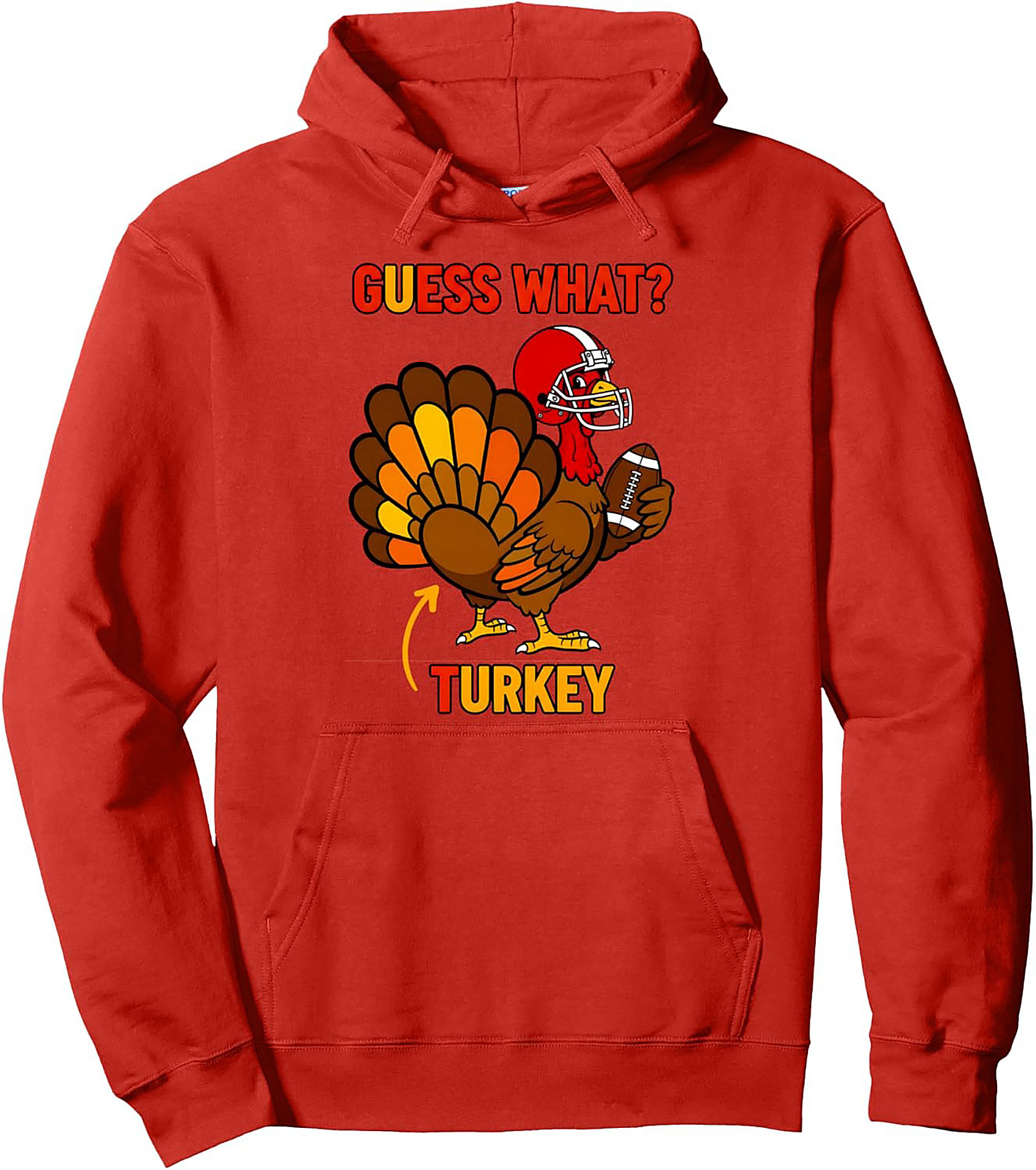 Funny Turkey Football Pullover Hoodie | Thanksgiving Gift
