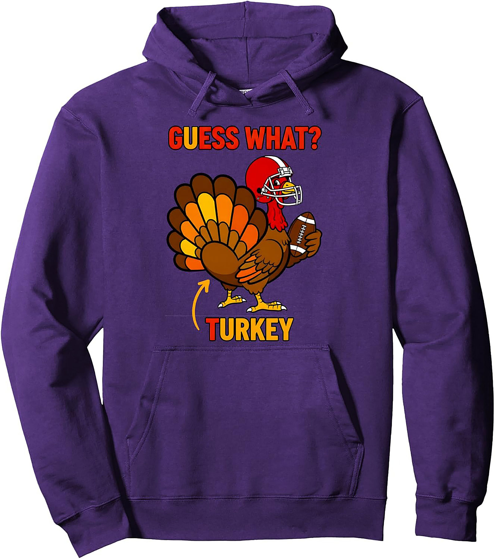 Funny Turkey Football Pullover Hoodie | Thanksgiving Gift
