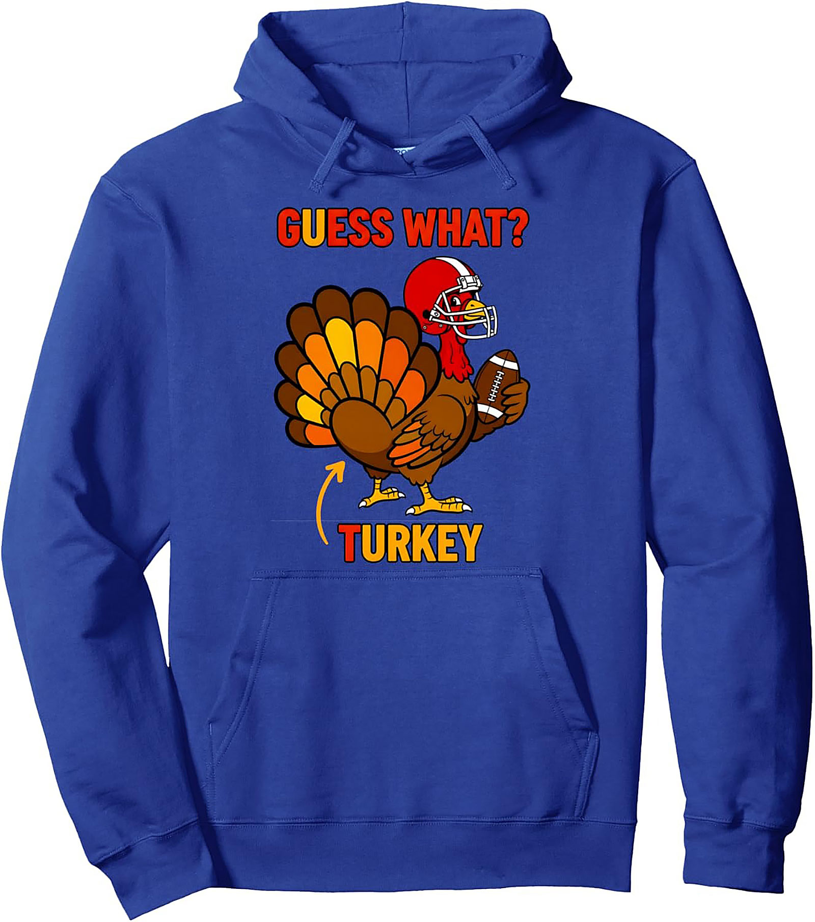 Funny Turkey Football Pullover Hoodie | Thanksgiving Gift