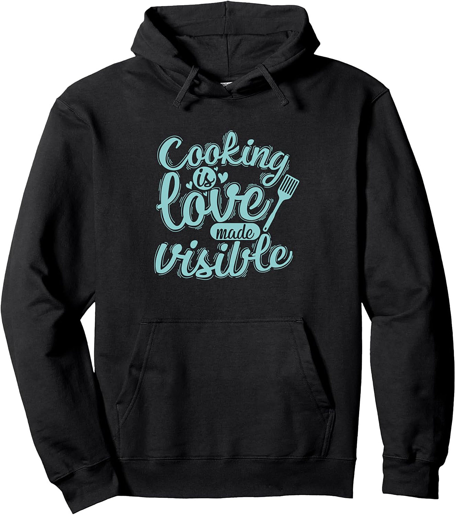Cooking Is Love Graphic Hoodie Cozy Foodie Pullover Gift