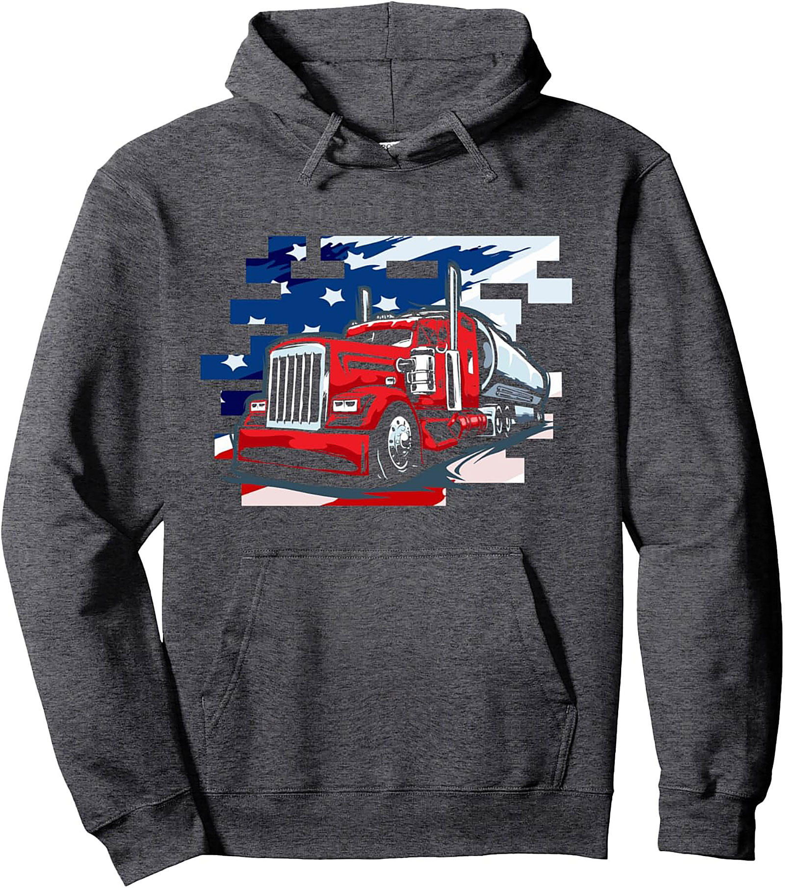 American Pride Big Rig Trucker Pullover Hoodie