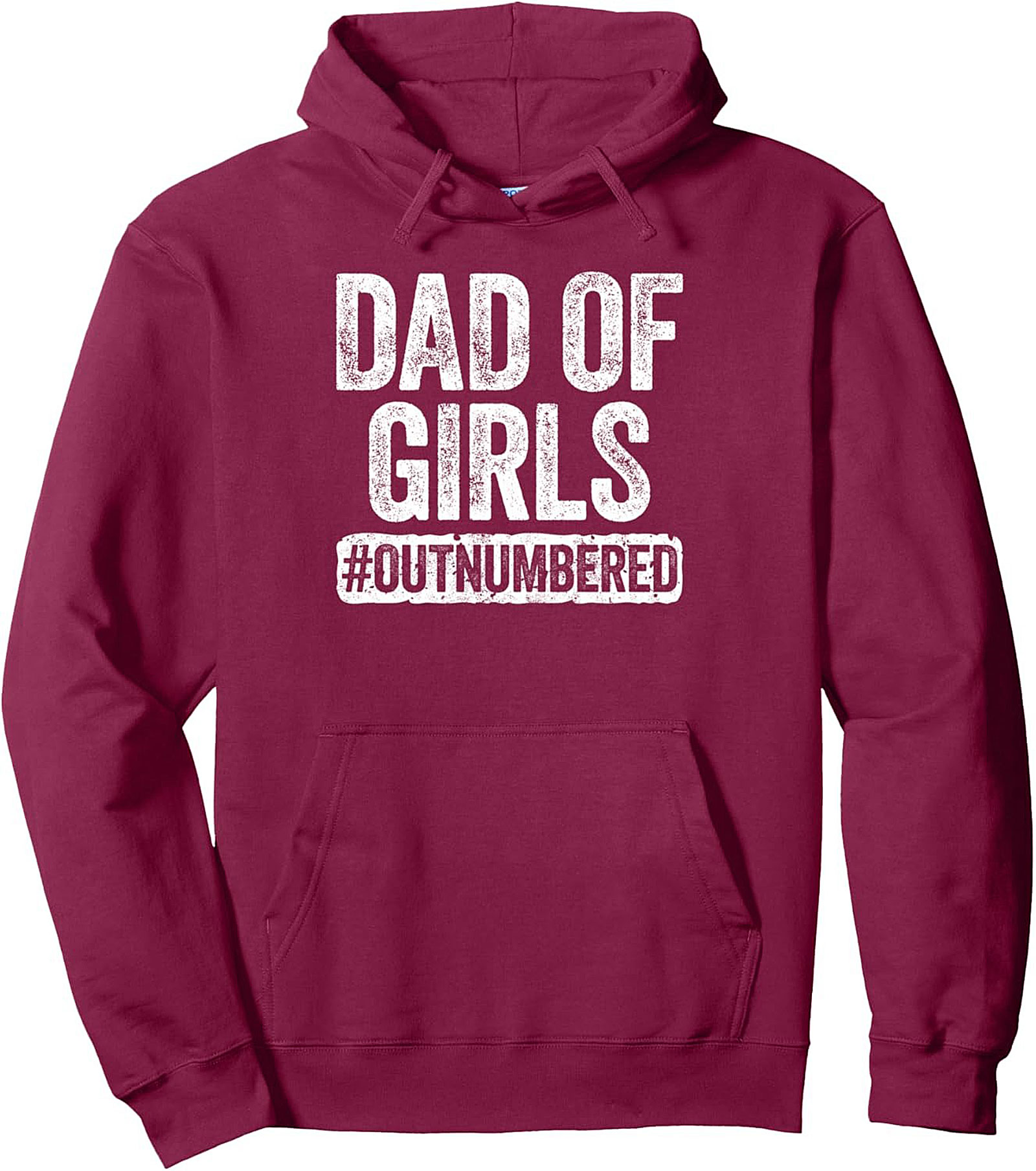 Dad of Girls Outnumbered Pullover Hoodie Funny Gift