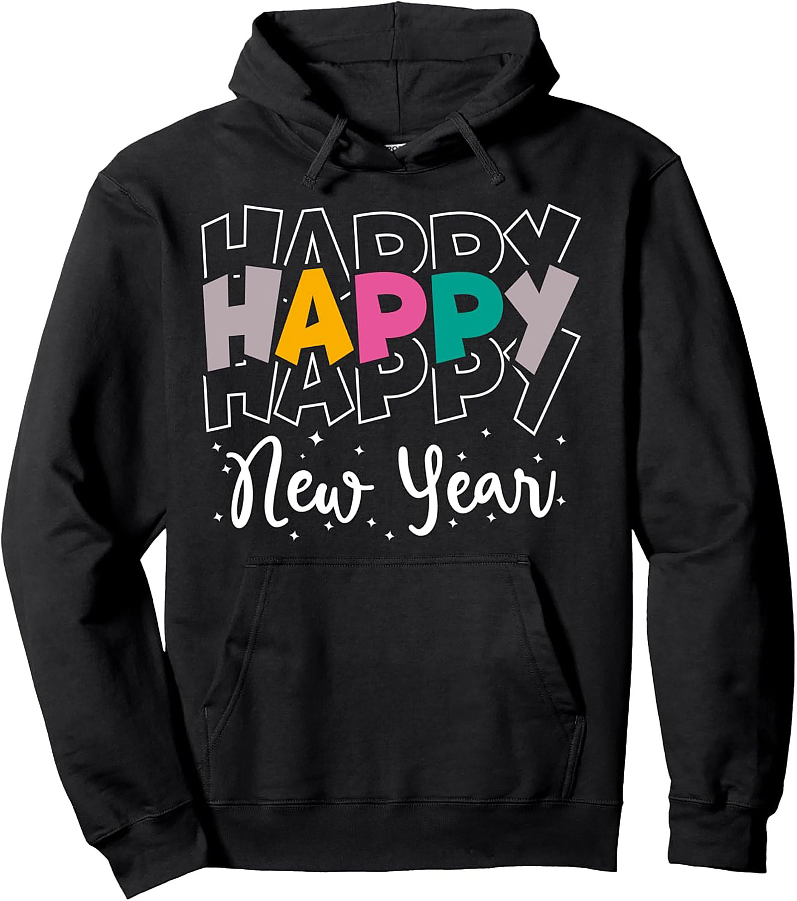 Happy New Year Pullover Hoodie Celebration Graphic