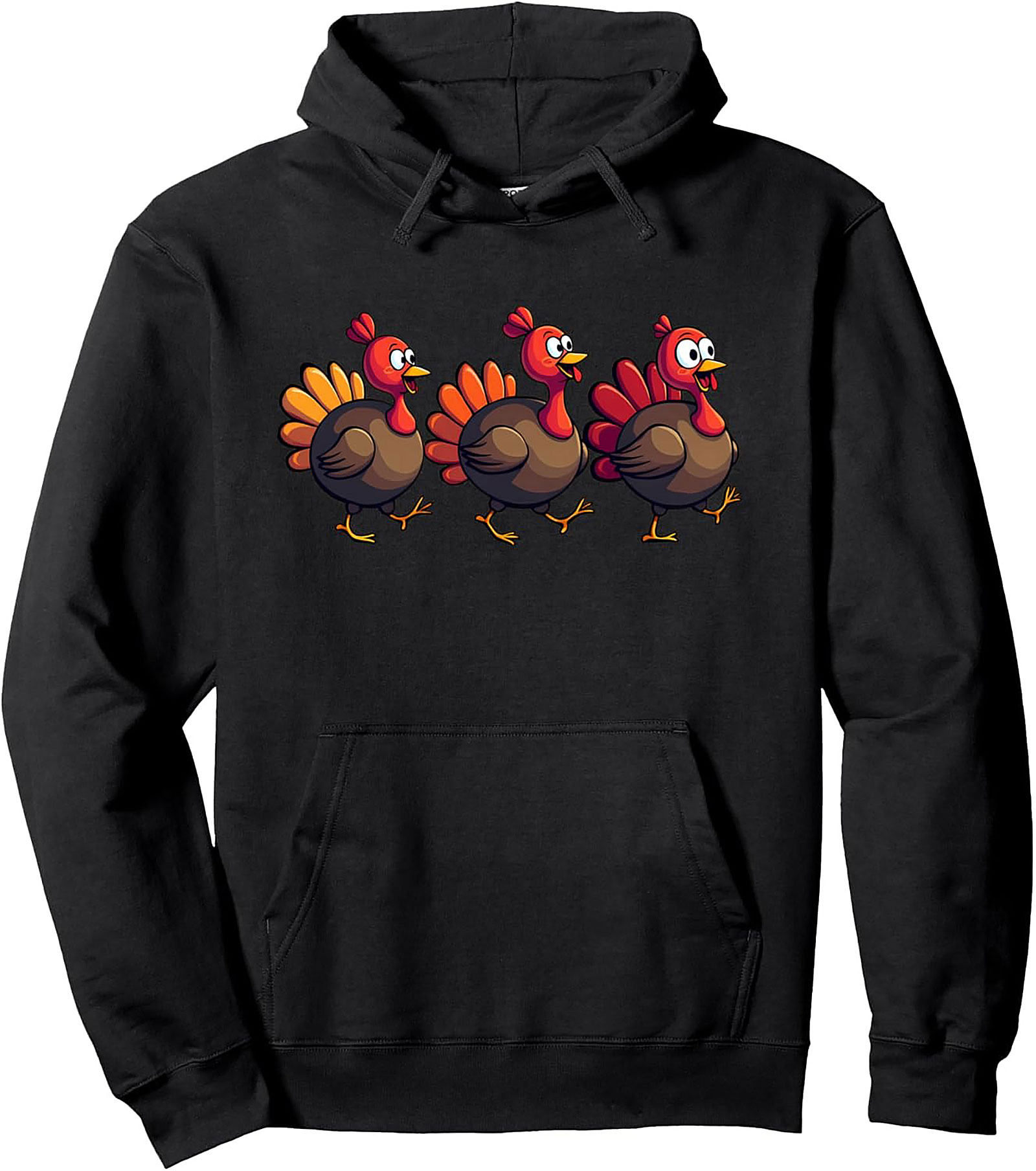 Turkey Trot Trio Thanksgiving Pullover Hoodie | Funny