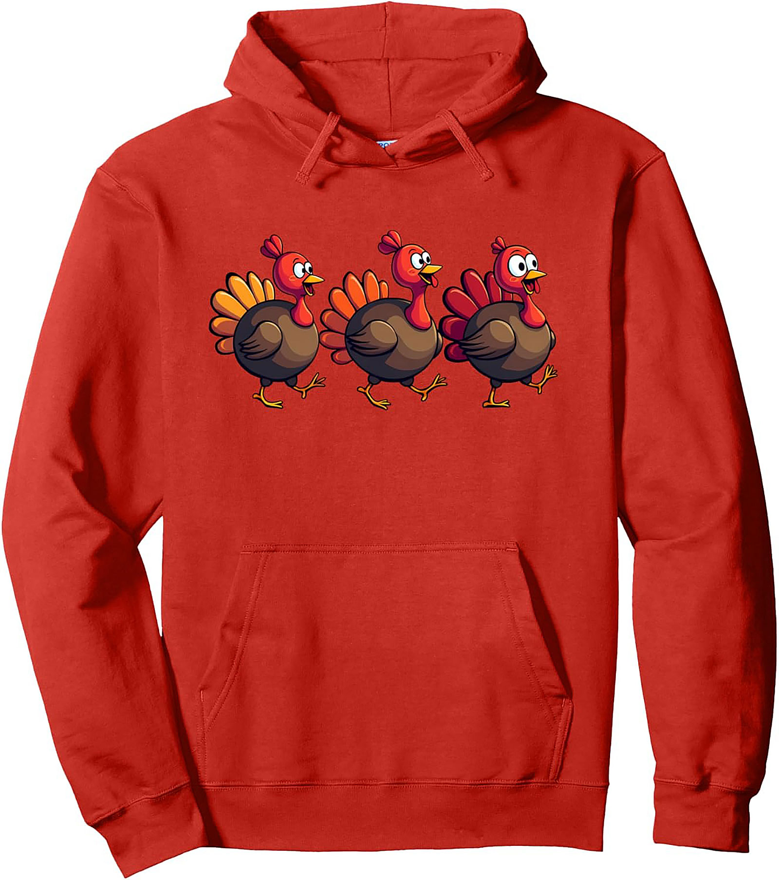 Turkey Trot Trio Thanksgiving Pullover Hoodie | Funny
