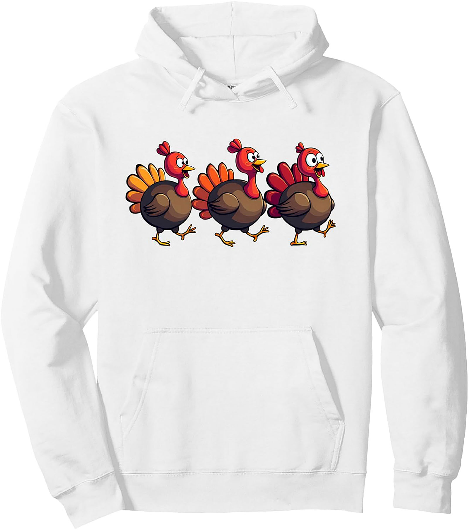 Turkey Trot Trio Thanksgiving Pullover Hoodie | Funny