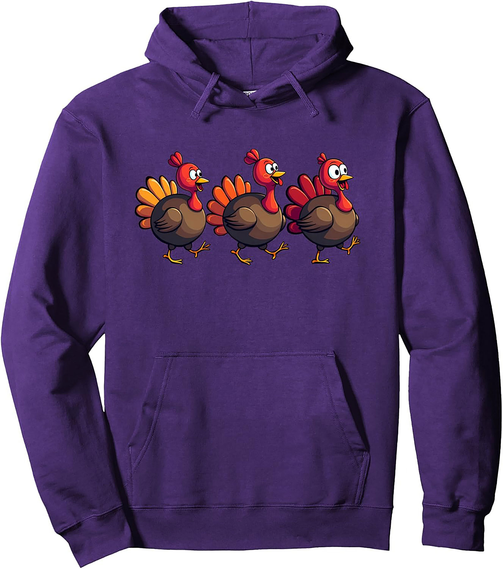 Turkey Trot Trio Thanksgiving Pullover Hoodie | Funny