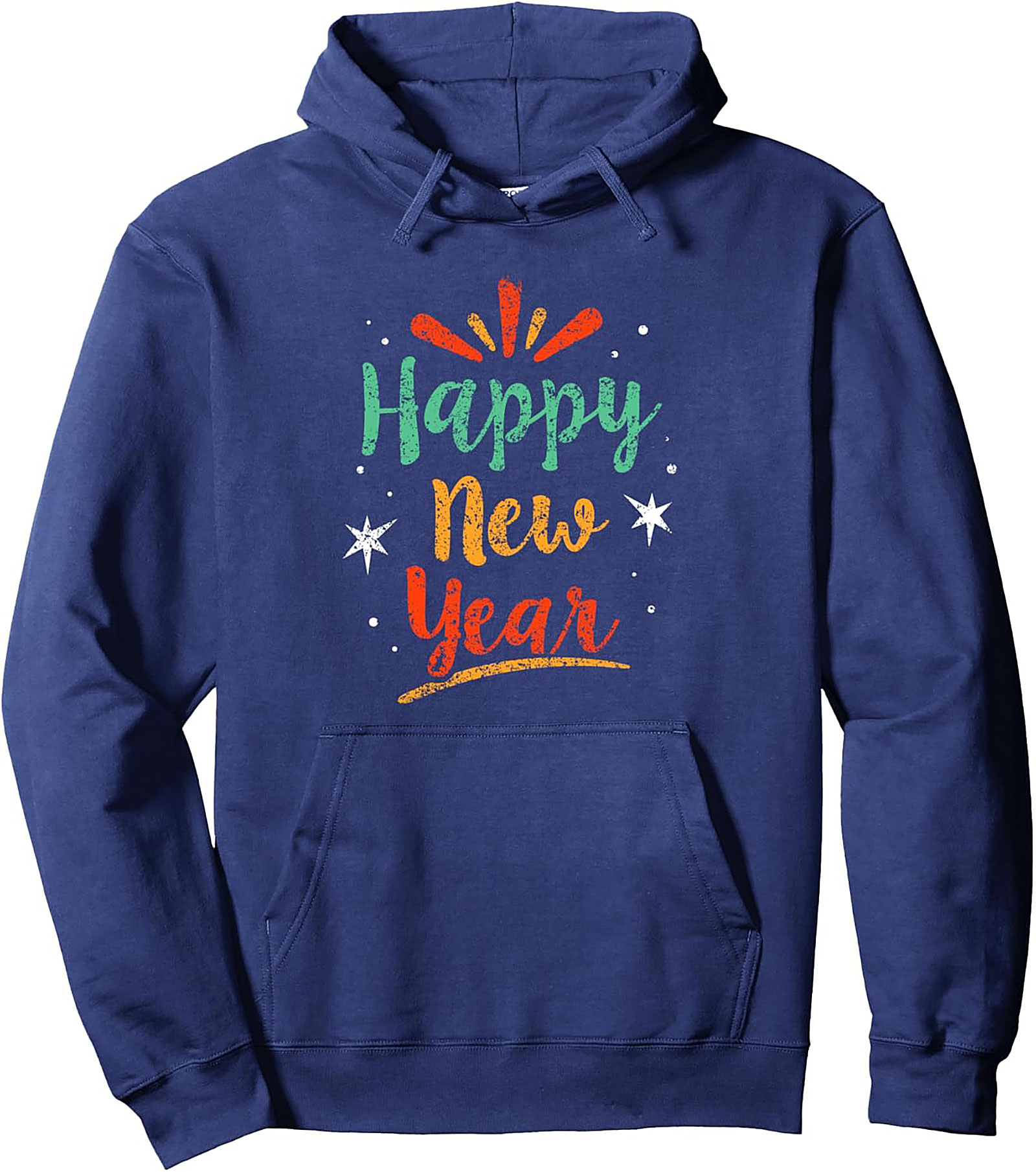 Retro Happy New Year Pullover Hoodie Festive Gift Idea