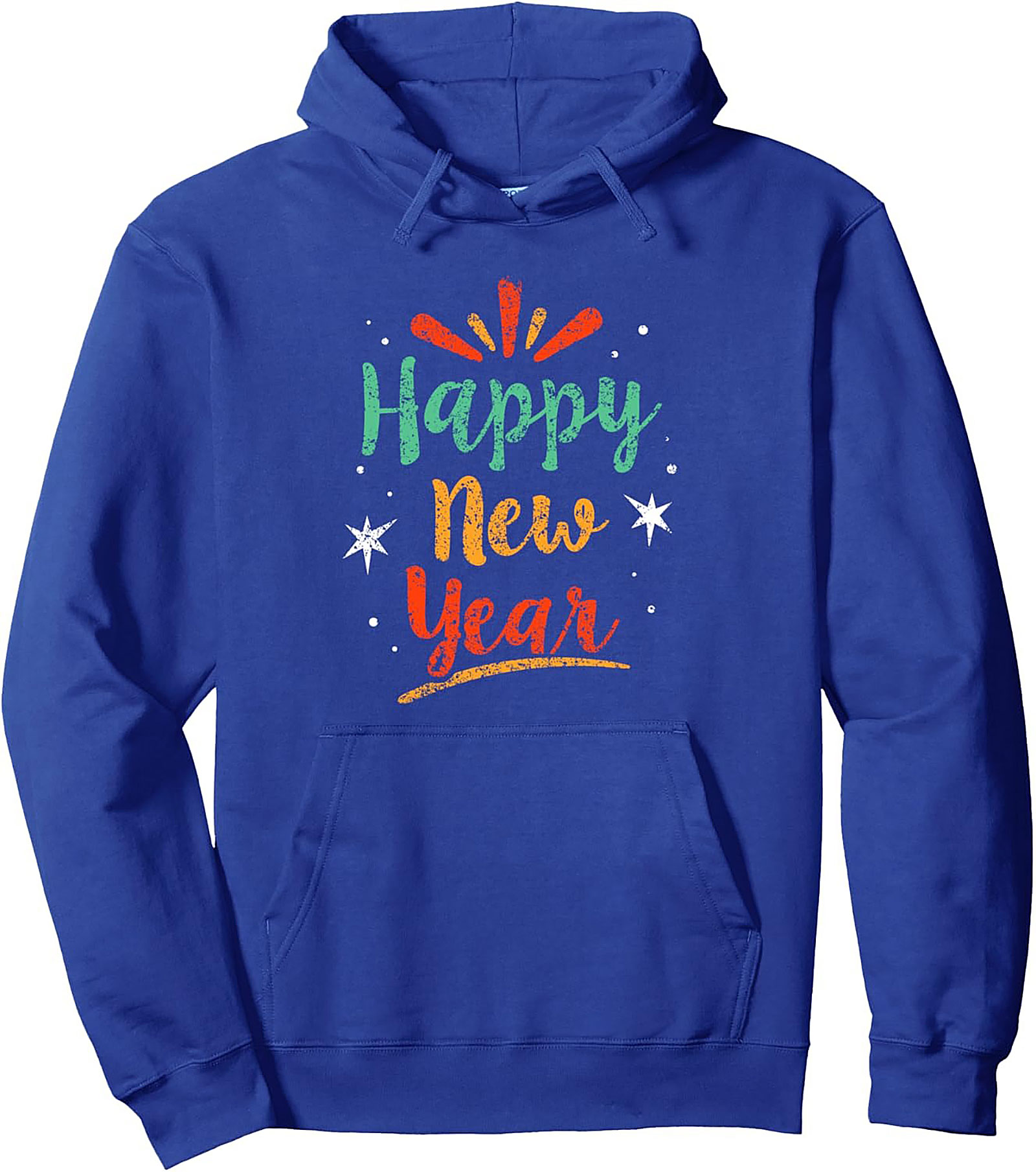 Retro Happy New Year Pullover Hoodie Festive Gift Idea