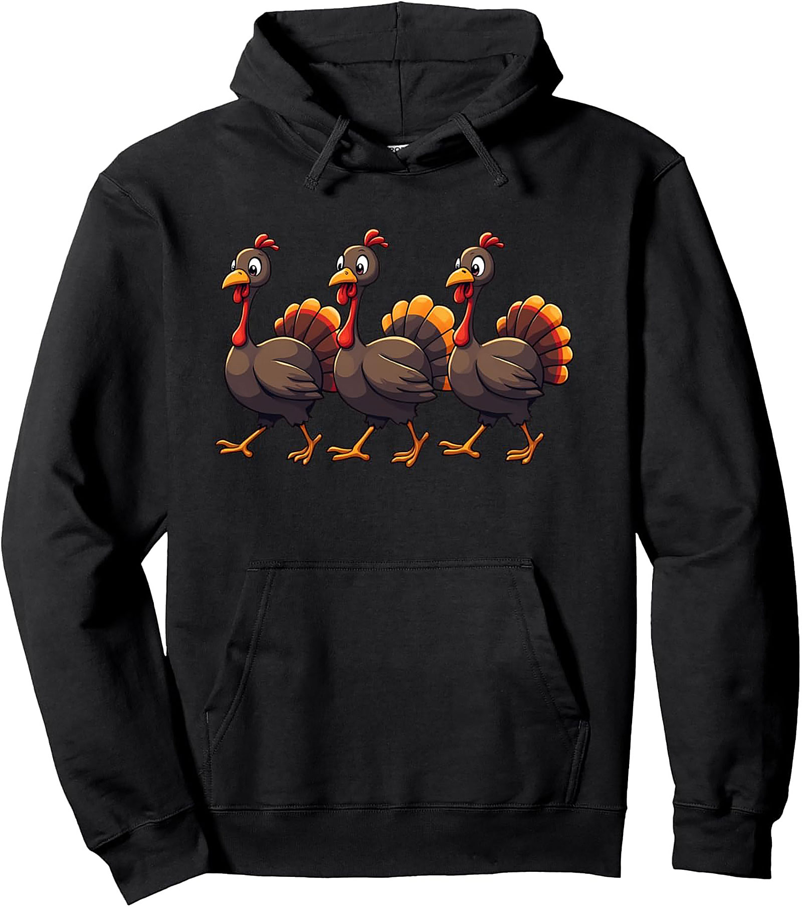 Funny Turkey Trot Graphic Hoodie | Cozy Thanksgiving Pullover