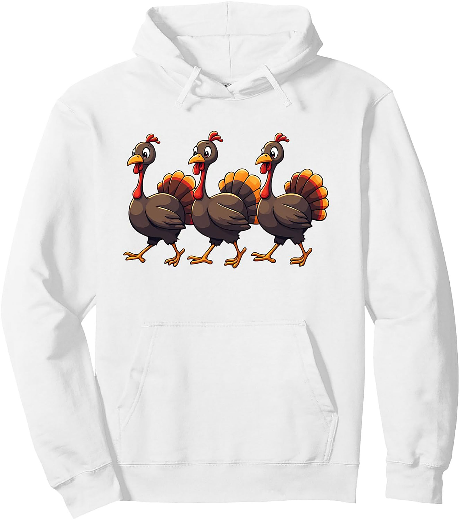 Funny Turkey Trot Graphic Hoodie | Cozy Thanksgiving Pullover