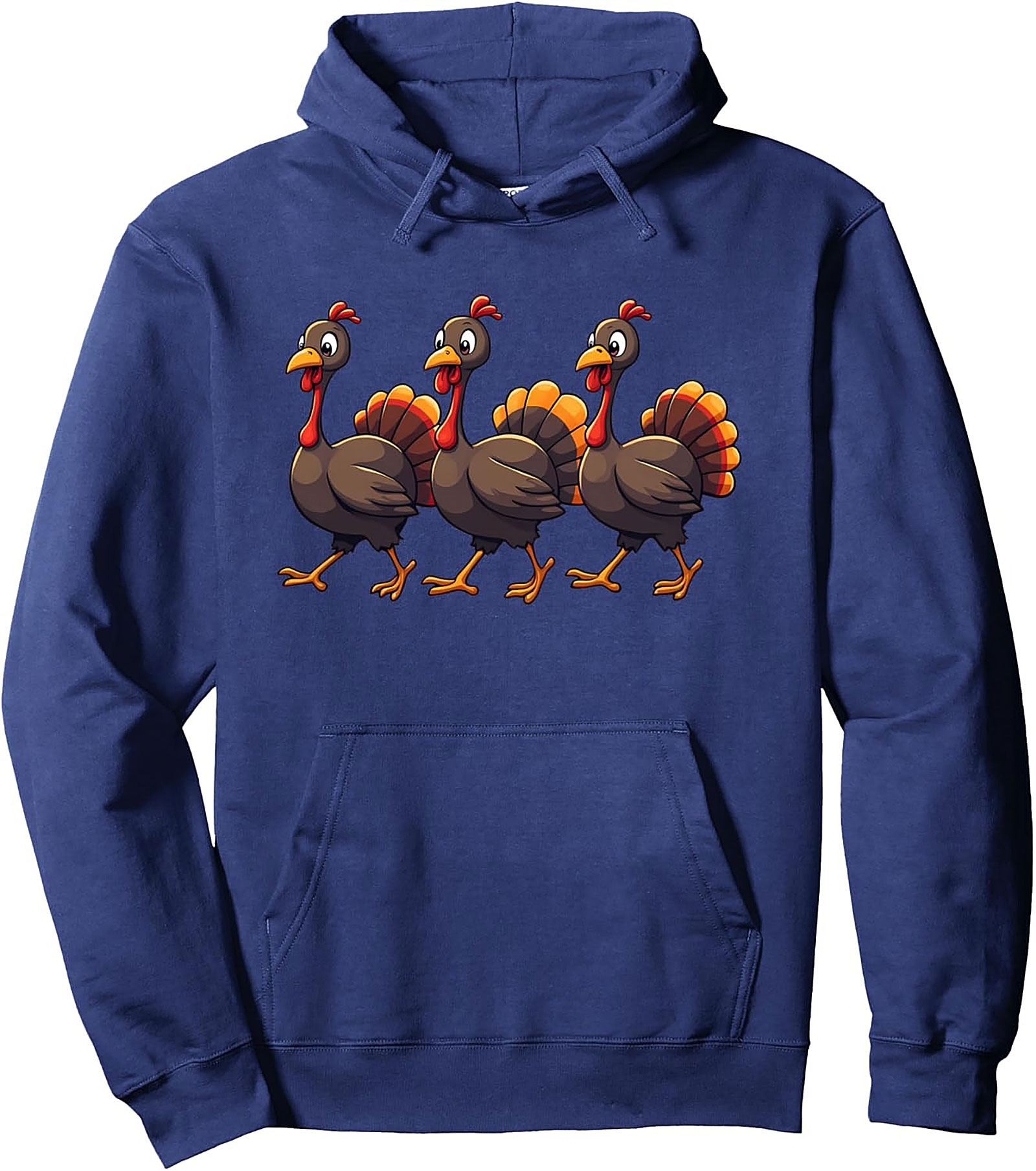 Funny Turkey Trot Graphic Hoodie | Cozy Thanksgiving Pullover