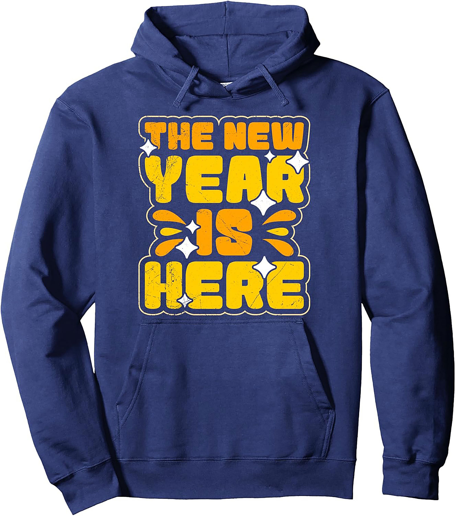 New Year Is Here Retro Pullover Hoodie 