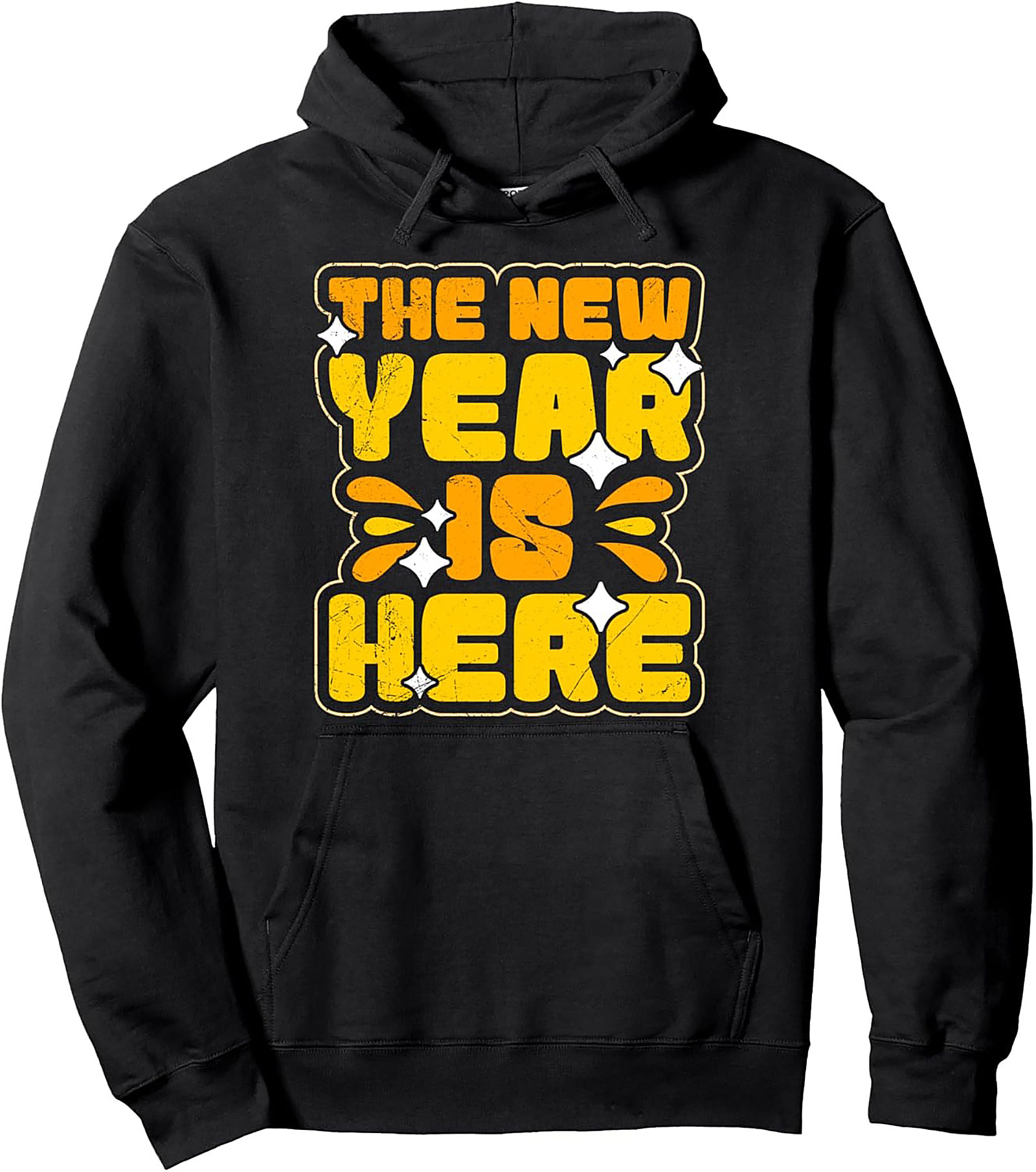 New Year Is Here Retro Pullover Hoodie 