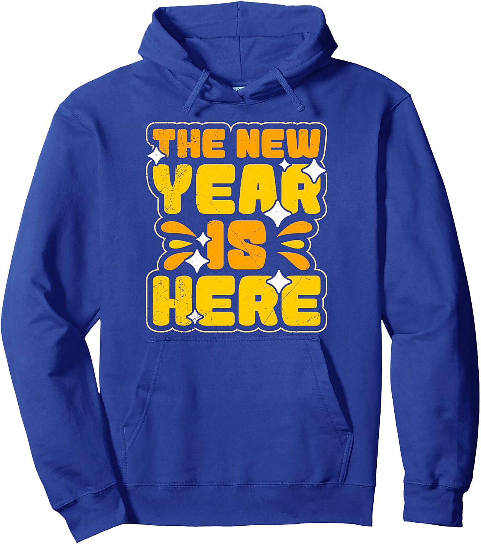 New Year Is Here Retro Pullover Hoodie 