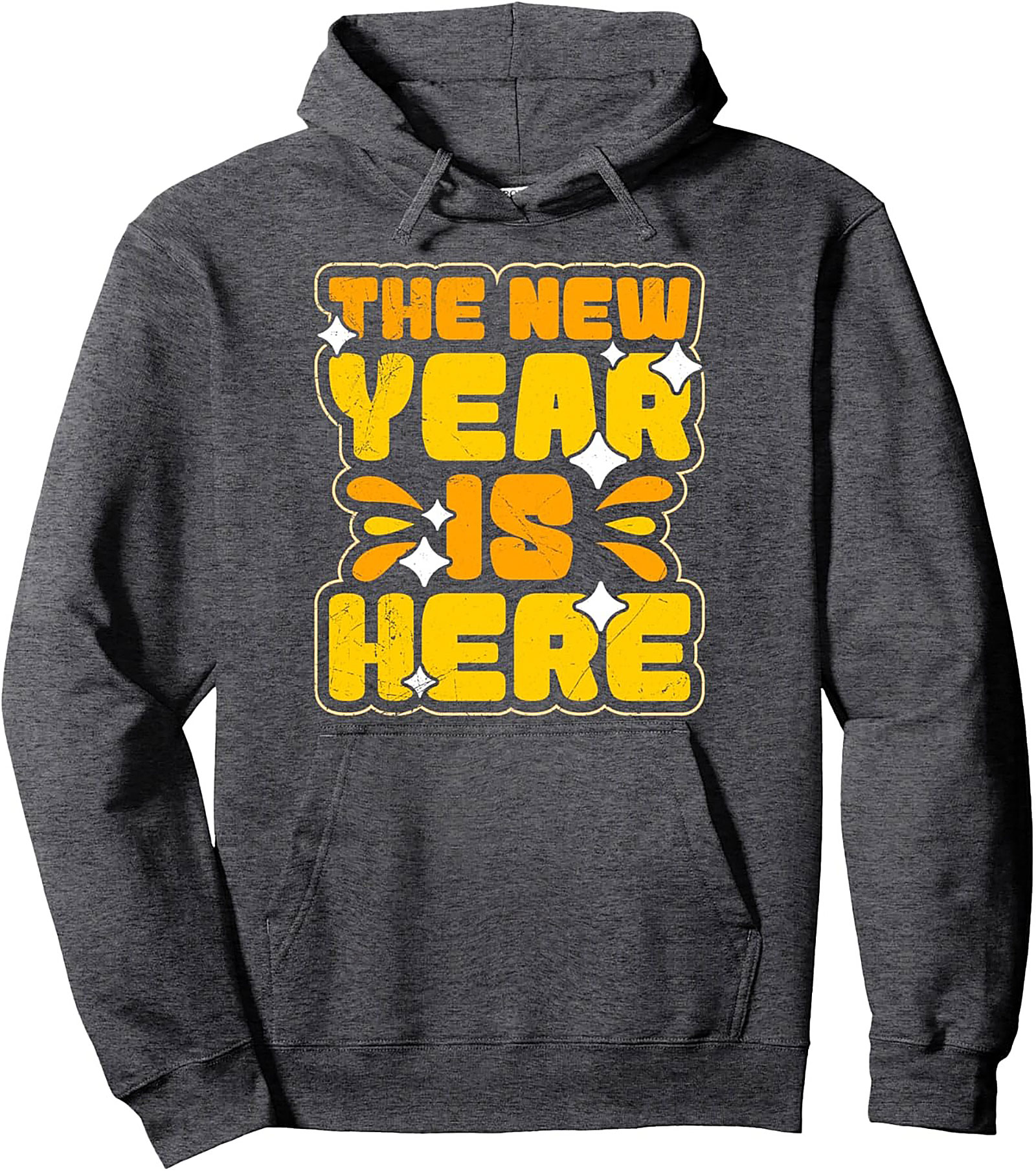 New Year Is Here Retro Pullover Hoodie 