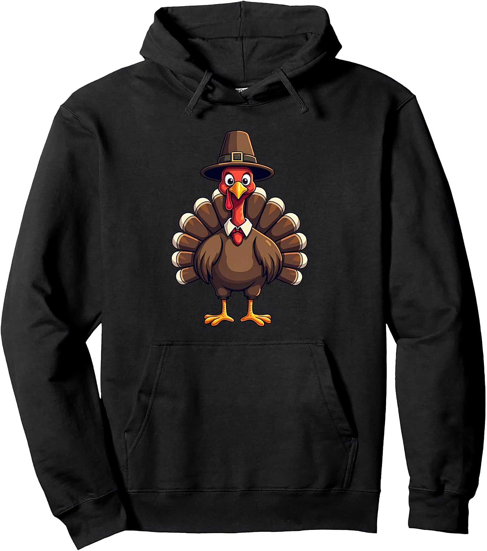 Cute Pilgrim Turkey Graphic Hoodie | Cozy Thanksgiving Pullover