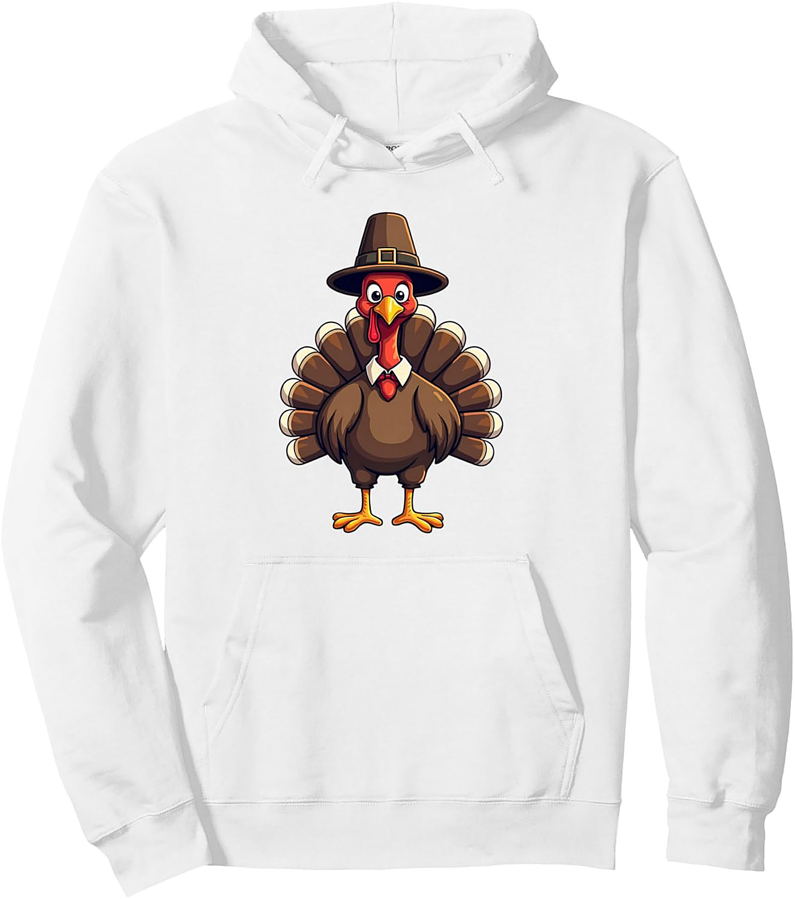 Cute Pilgrim Turkey Graphic Hoodie | Cozy Thanksgiving Pullover