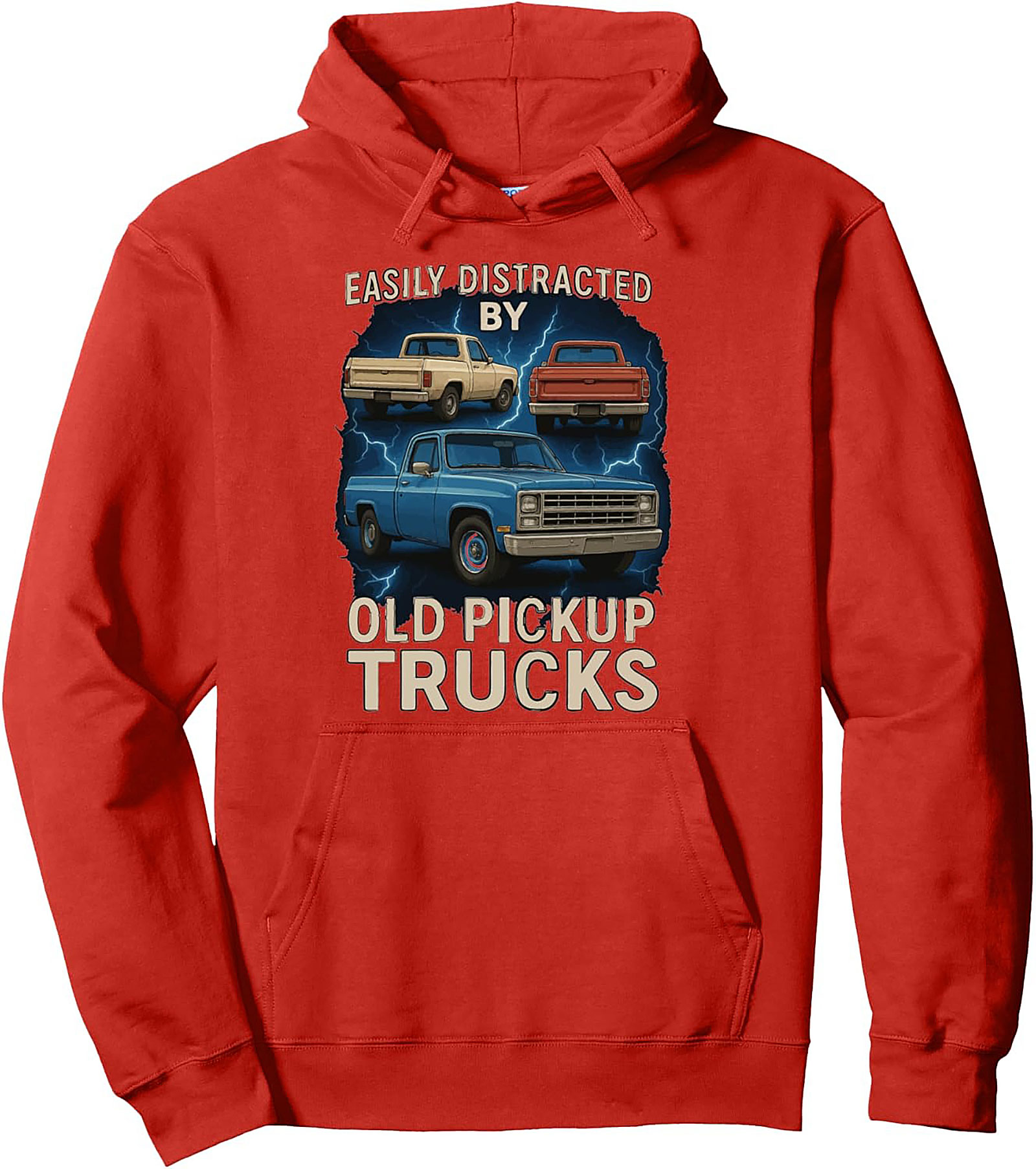 Easily Distracted by Old Pickup Trucks Classic Pullover Hoodie