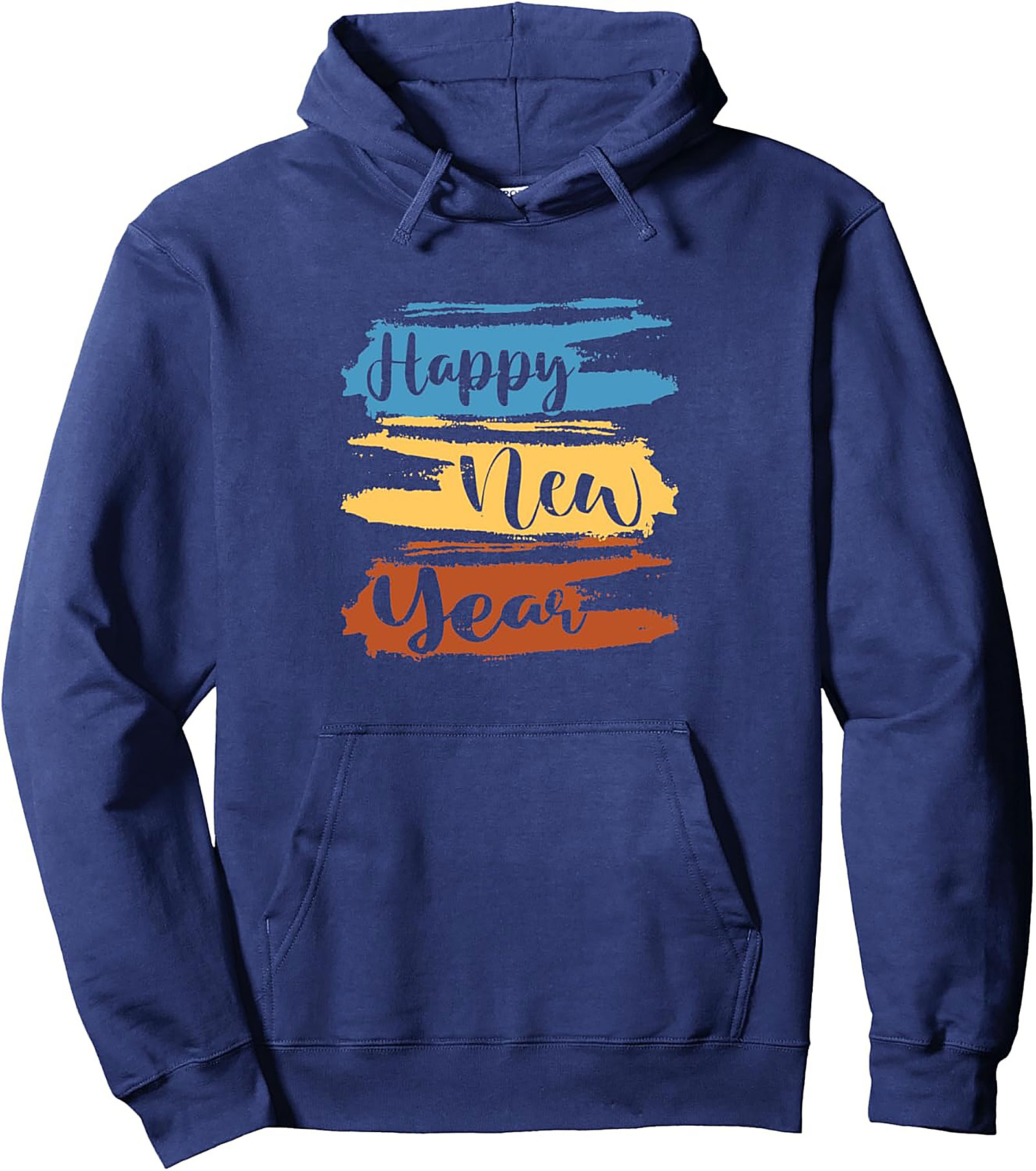 Happy New Year Pullover Hoodie Festive Graphic Hoodie