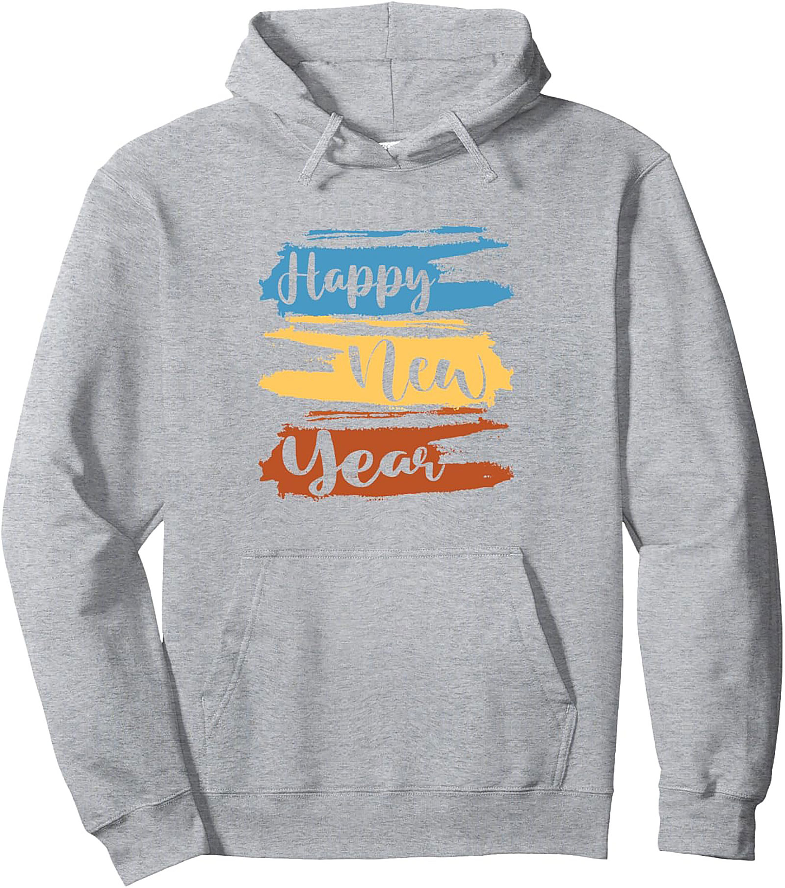 Happy New Year Pullover Hoodie Festive Graphic Hoodie