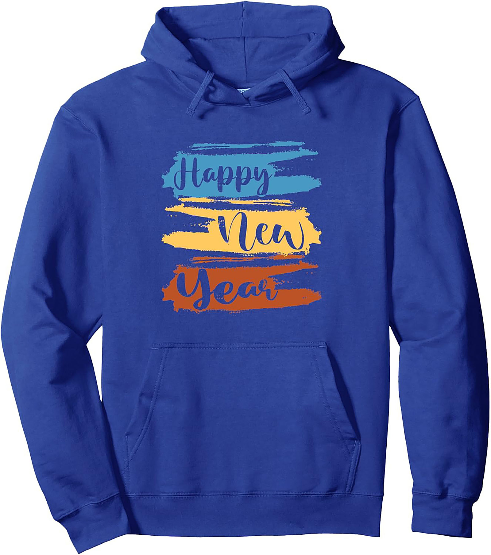 Happy New Year Pullover Hoodie Festive Graphic Hoodie