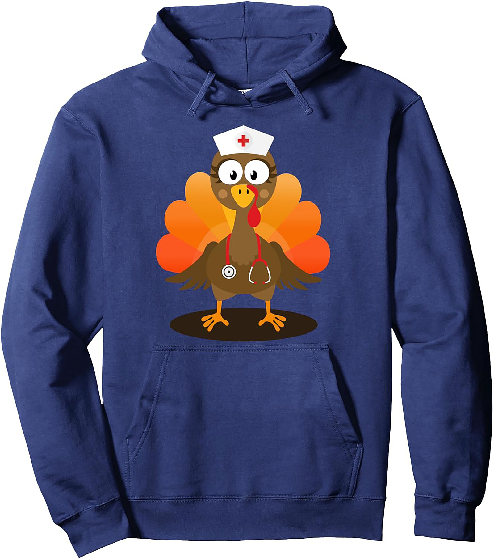 Funny Thanksgiving Nurse Turkey Pullover Hoodie