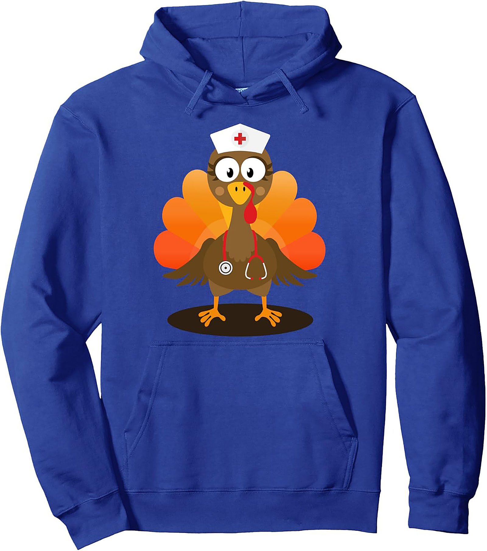 Funny Thanksgiving Nurse Turkey Pullover Hoodie