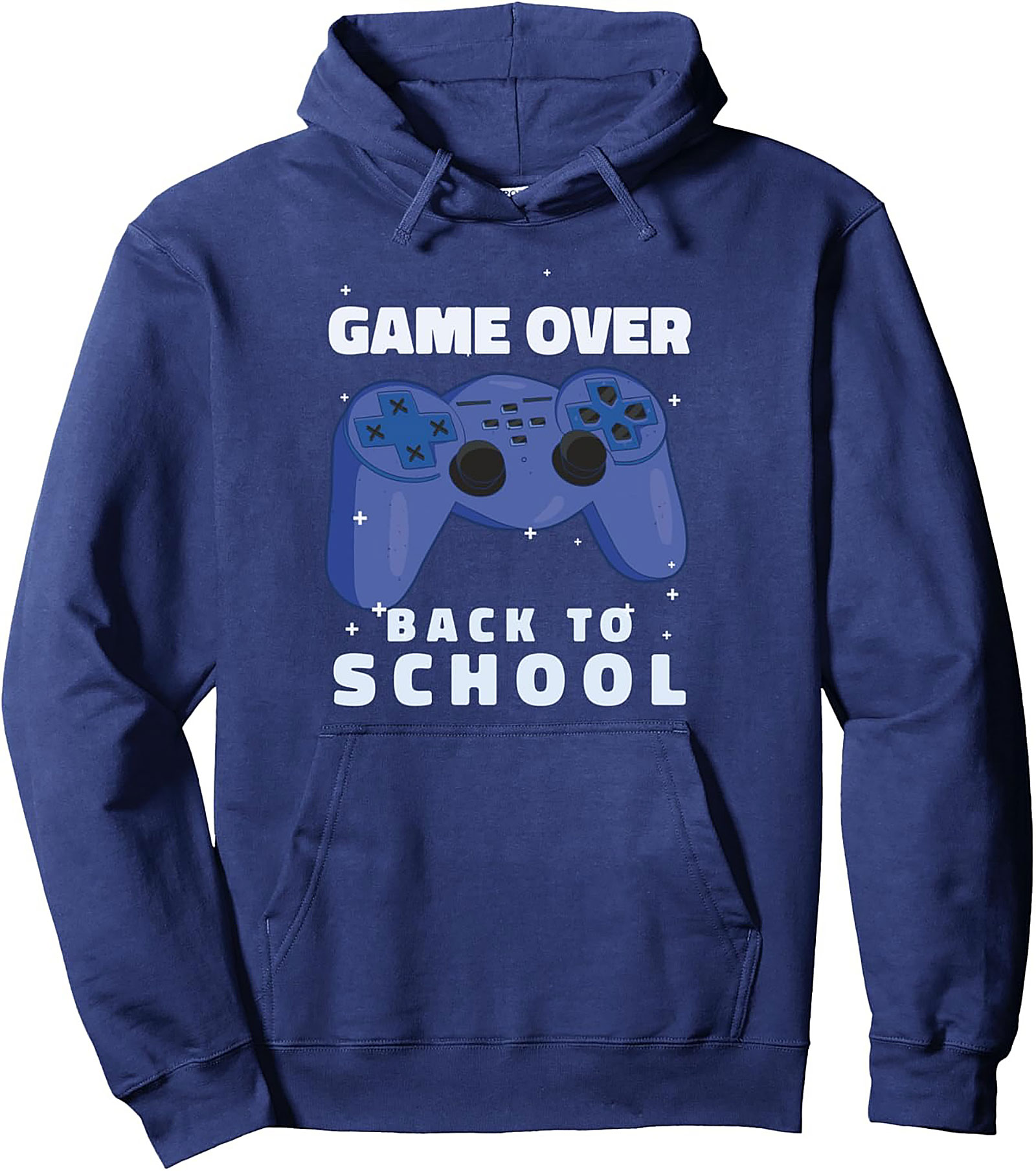 Game Over Back to School Graphic Hoodie | Funny Gamer Pullover