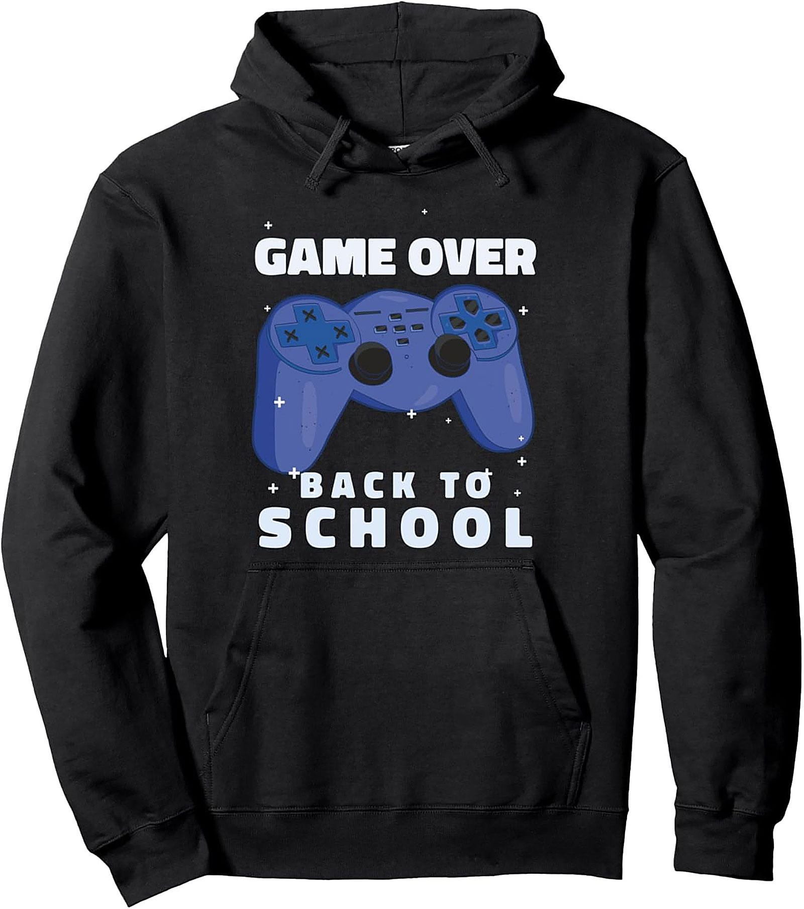 Game Over Back to School Graphic Hoodie | Funny Gamer Pullover