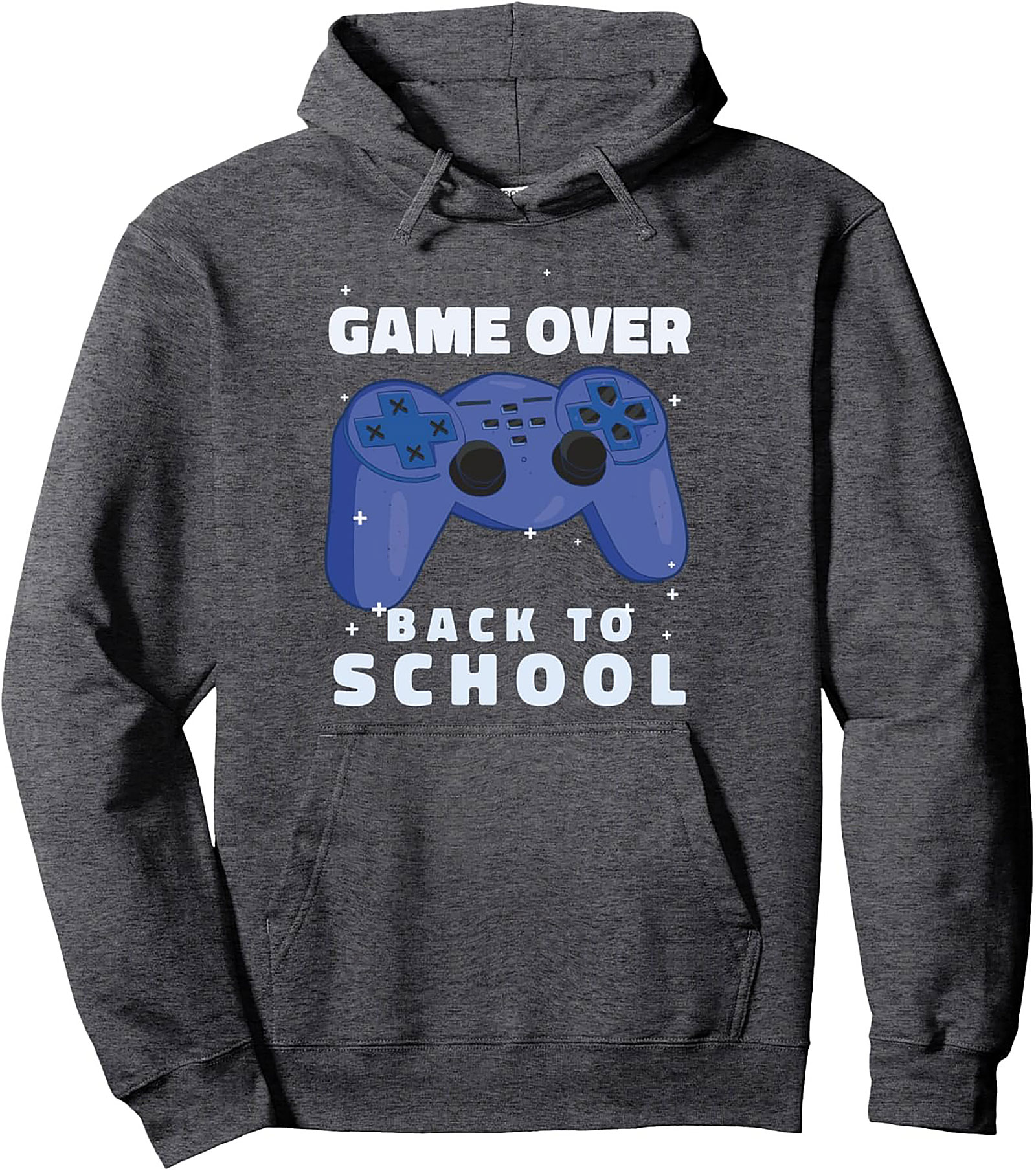 Game Over Back to School Graphic Hoodie | Funny Gamer Pullover