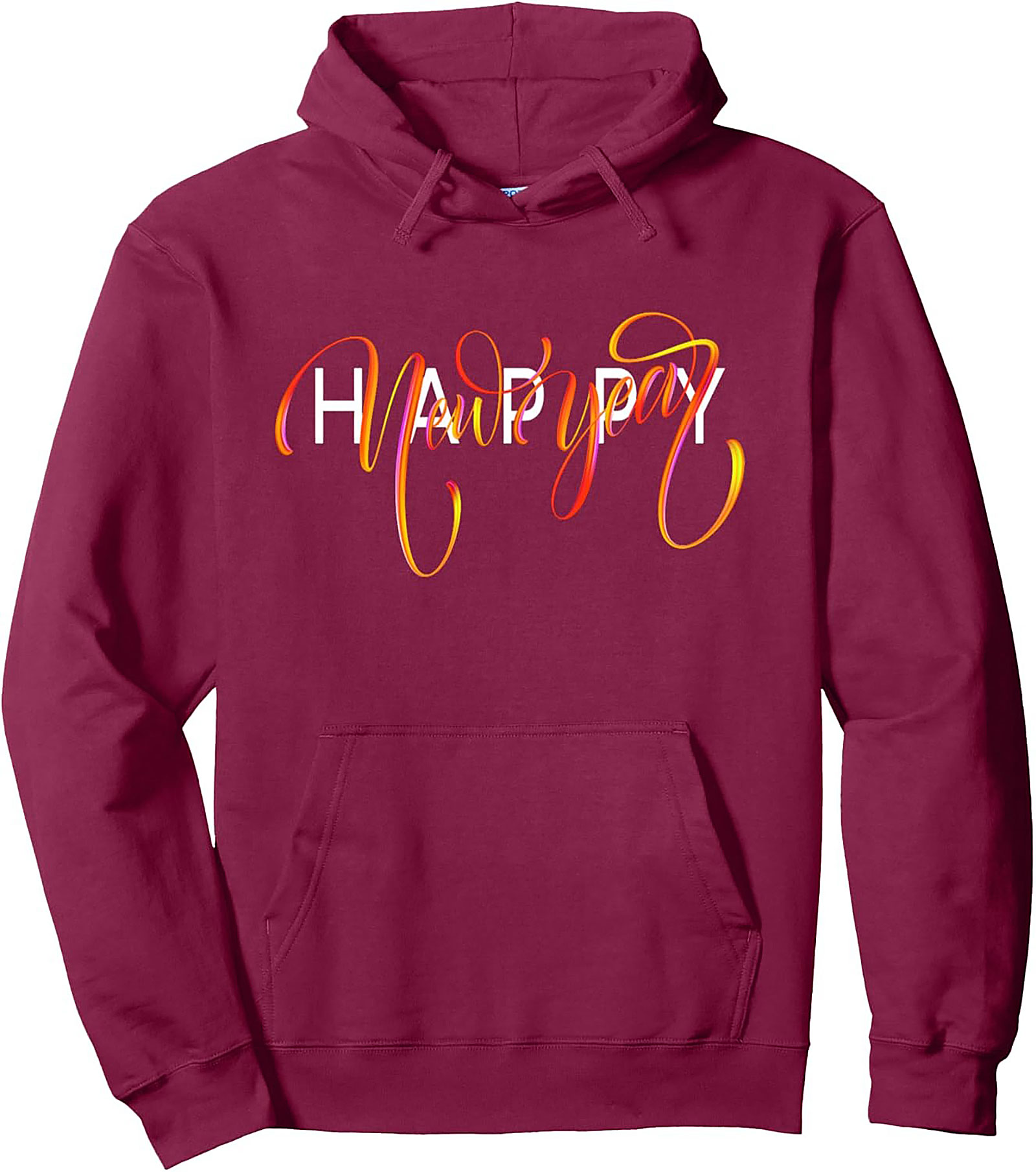 Happy New Year Pullover Hoodie Cozy Celebration Graphic