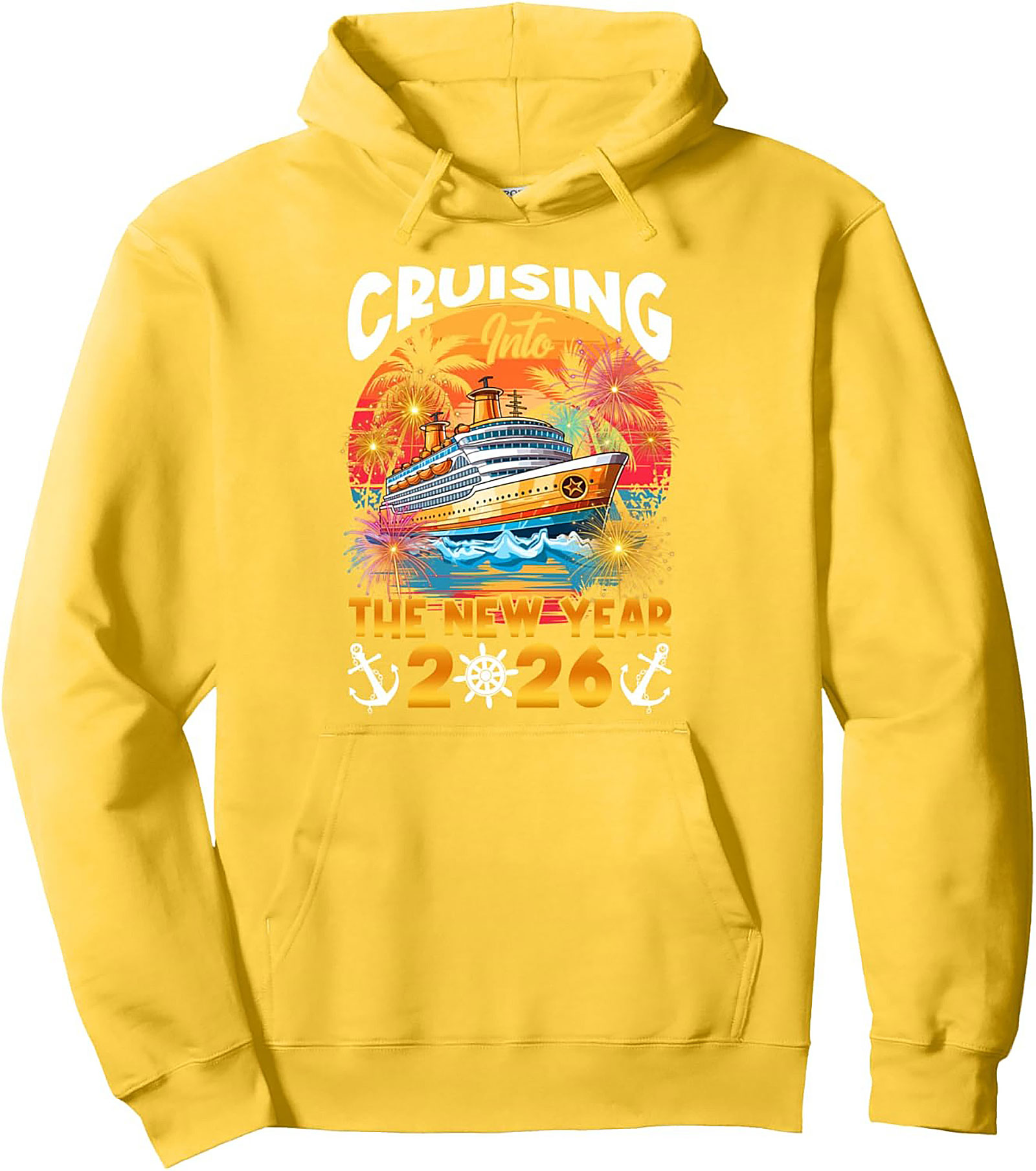 Cruising New Year 2026 Pullover Hoodie NYE Graphic