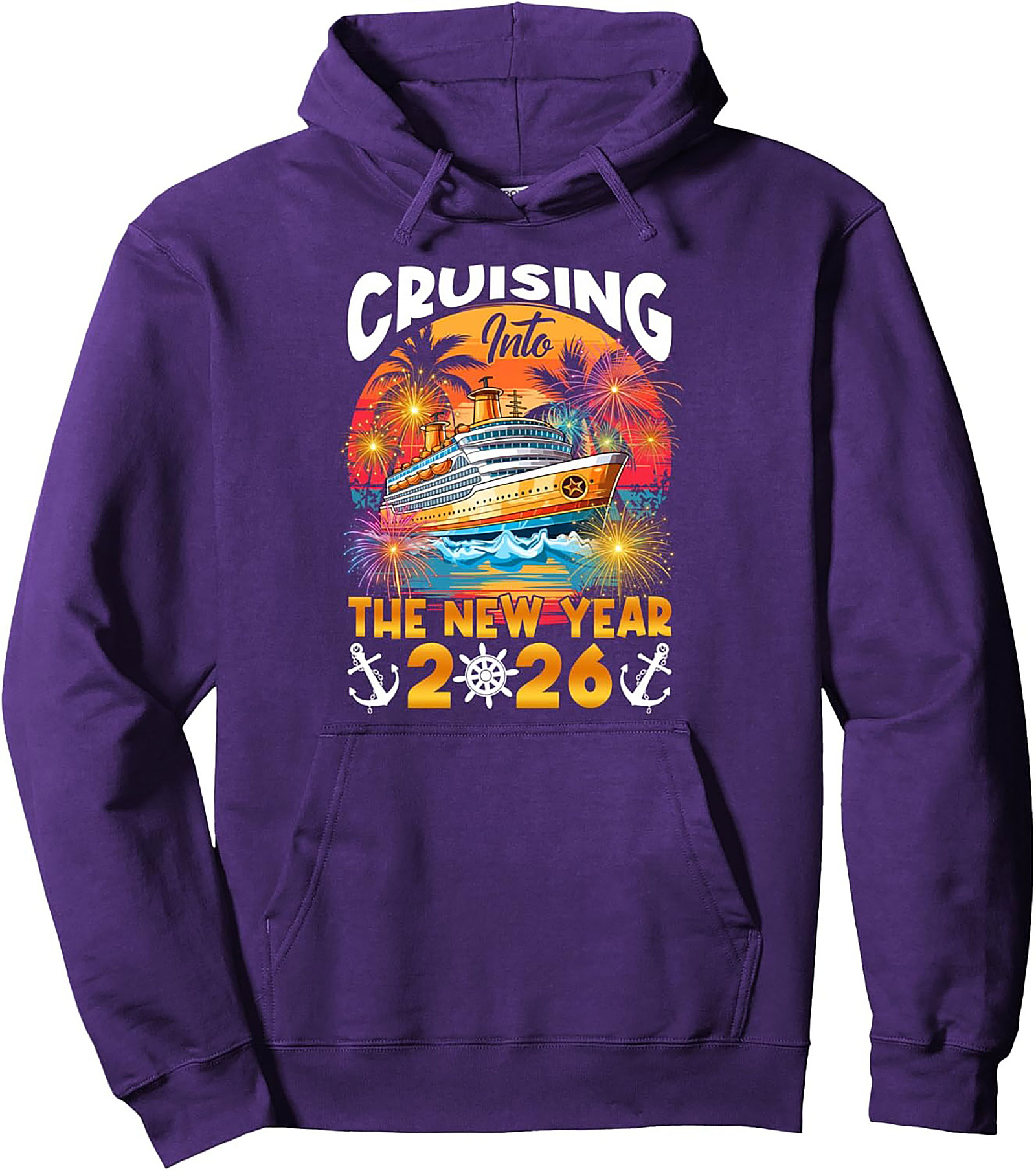 Cruising New Year 2026 Pullover Hoodie NYE Graphic